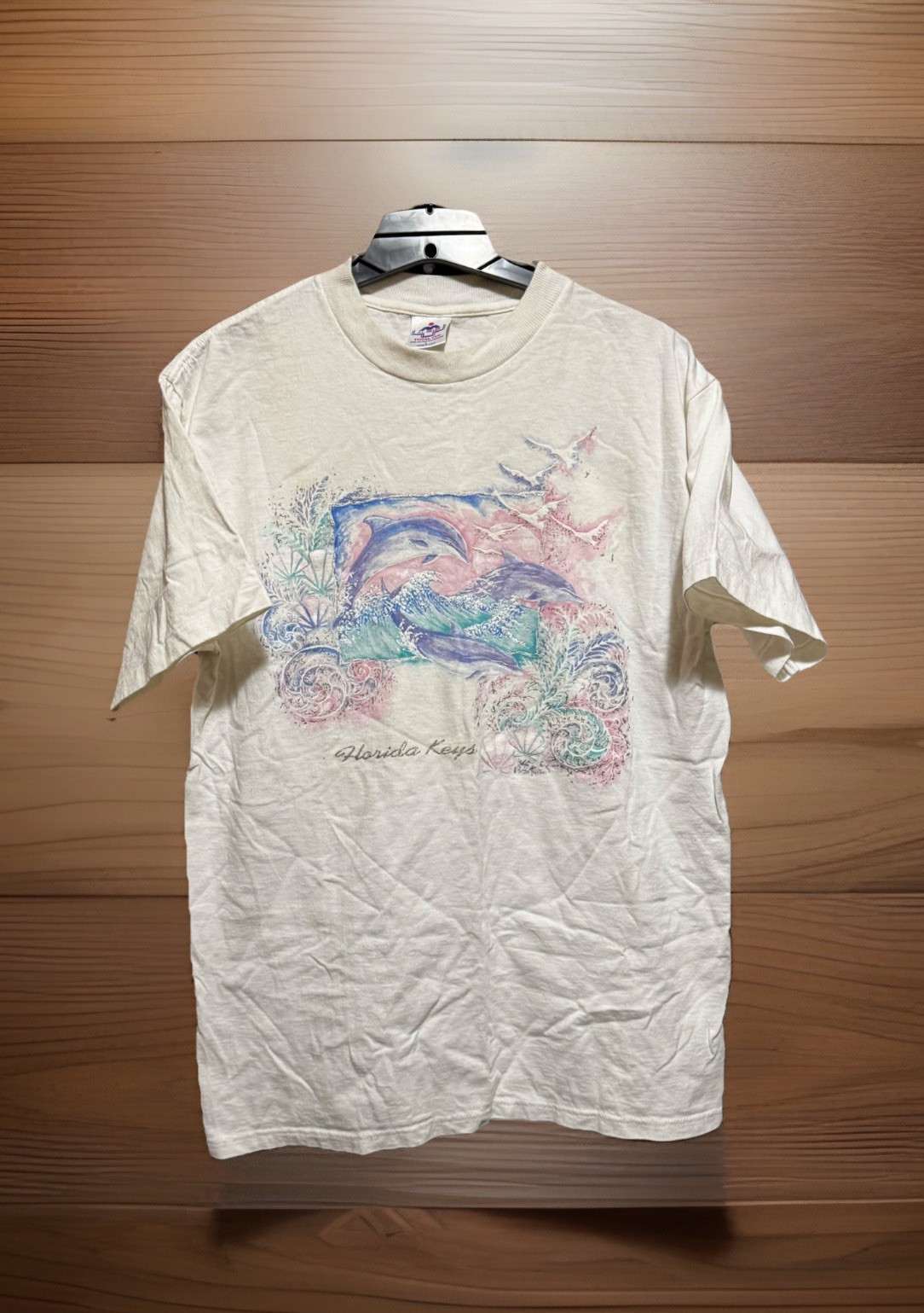 Florida Keys Souvenir T Shirt Single Stitch Large HL Miller USA Vintage 1980s