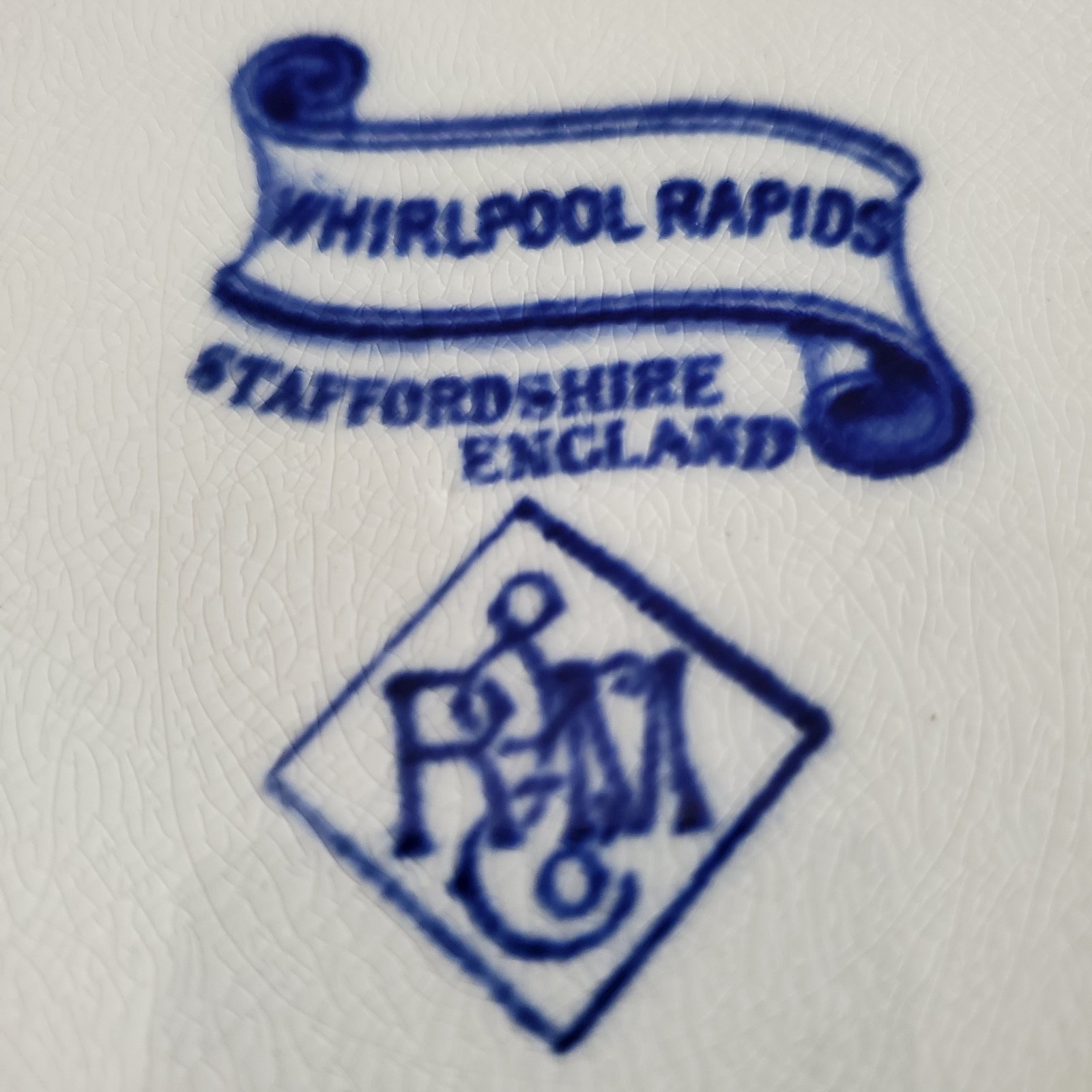 Niagara Falls Whirlpool Rapids Antique Flow Blue Plate – Rowland & Marsellus