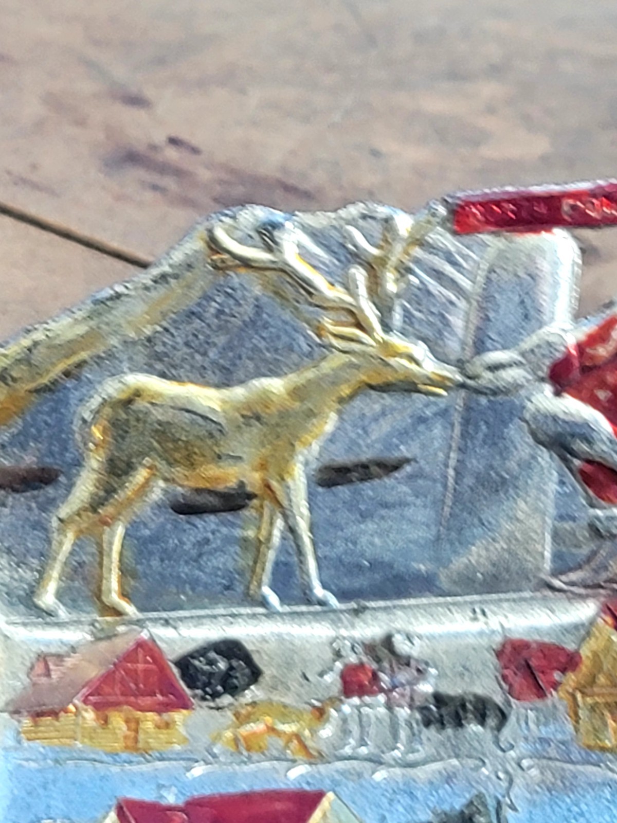 Tray Metal Souvenir From Colorado Vintage Hand Painted(3731HOMT)Enco Japan