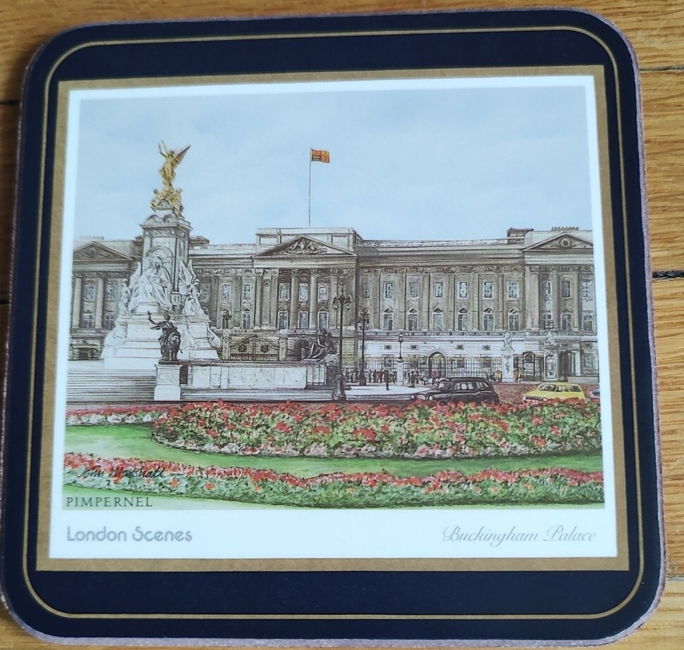 Vintage Scenes Of London Set Of 6 Drink Coasters : In Original Harrods Box