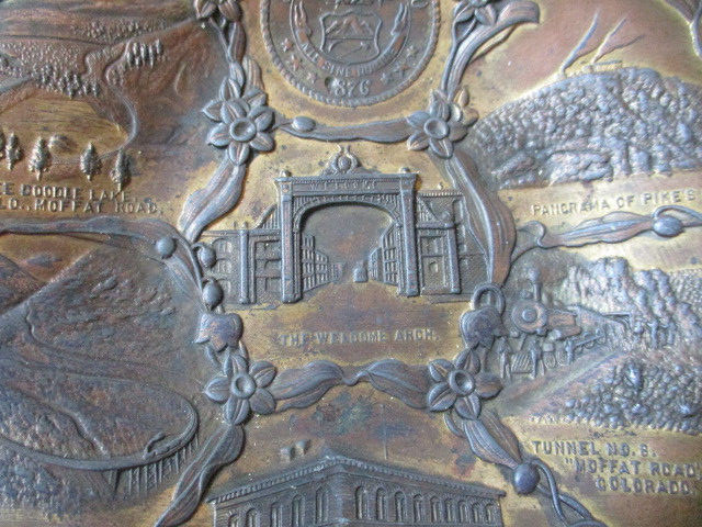 Vintage Denver Colorado Landmarks 5.5″ Copper Trinket Dish B1