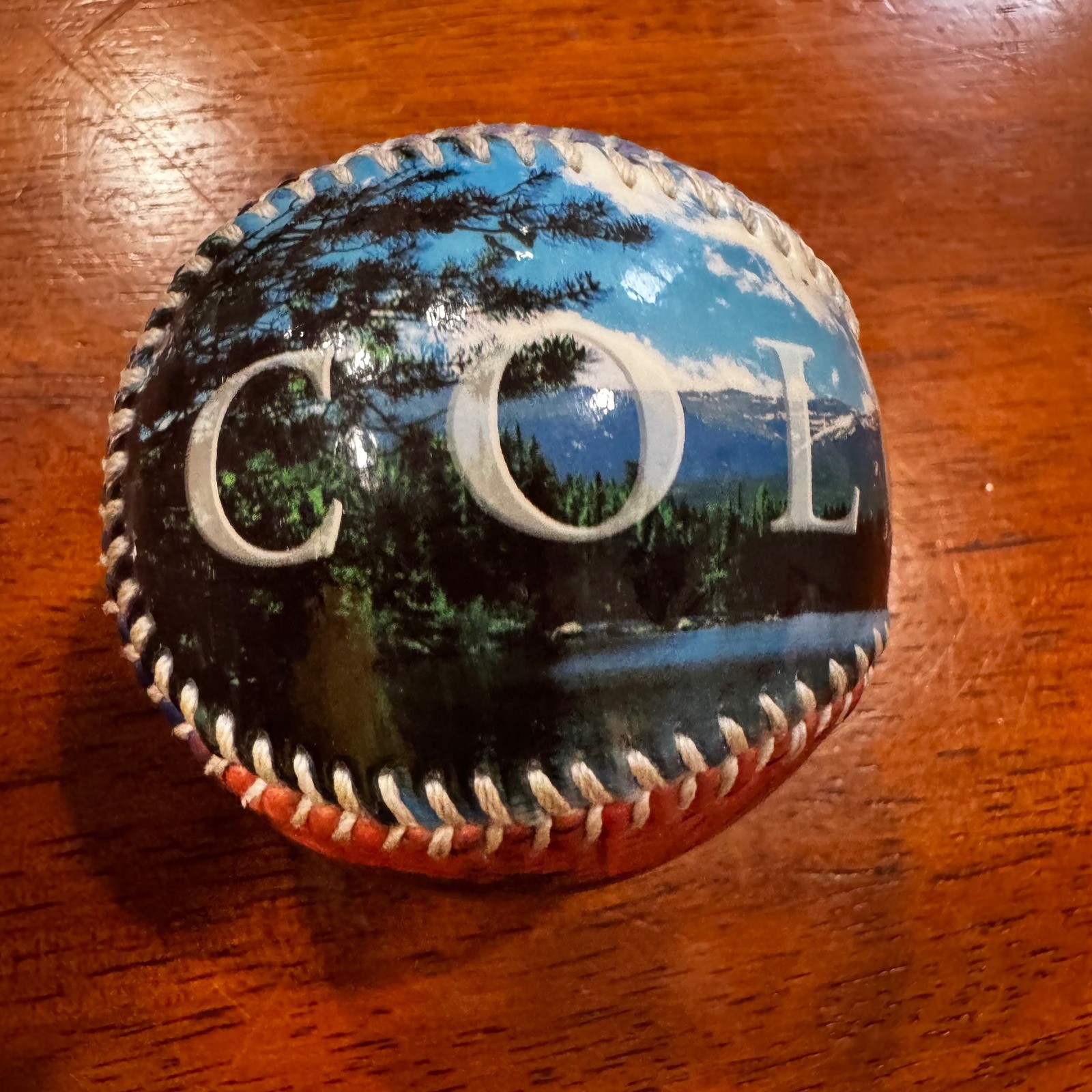 Colorado Souvenir Baseball Rocky Mountains Denver Skyline Garden of the Gods
