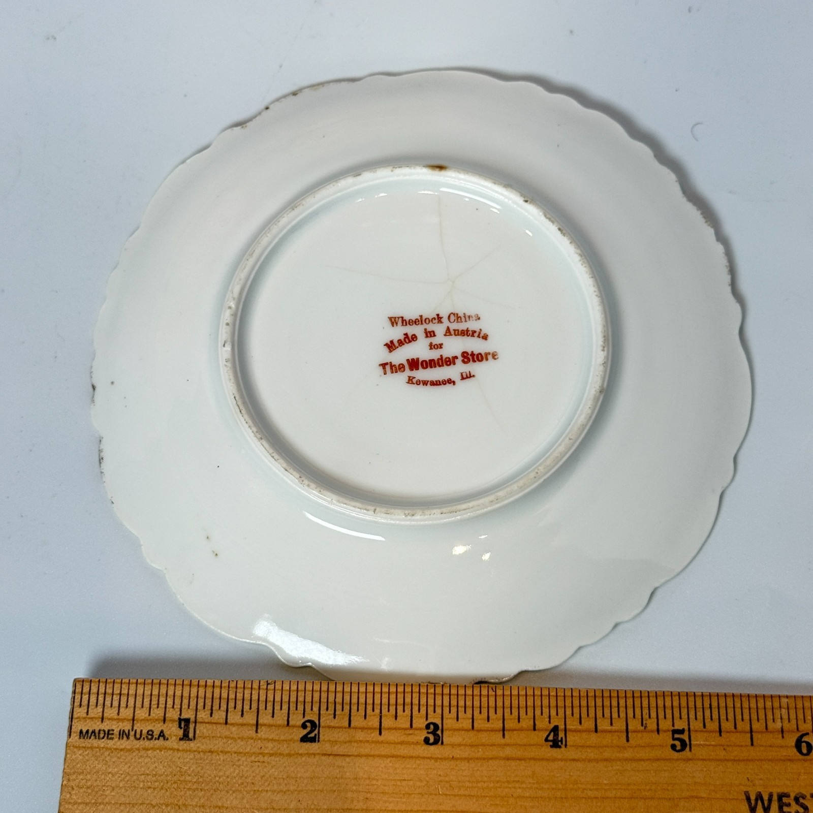 KAWANEE – TREMONT ST – IL ILLINOIS Antique Souvenir China TRINKET DISH PLATE