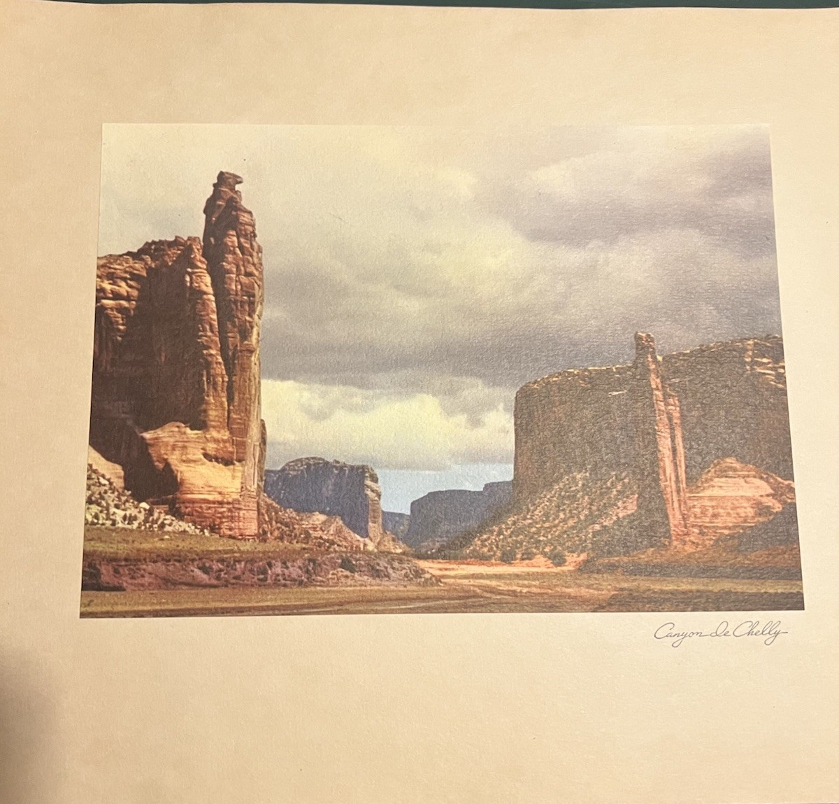 Vintage Calso Canyon de Chelly Scenic Art Print Arizona National Monument