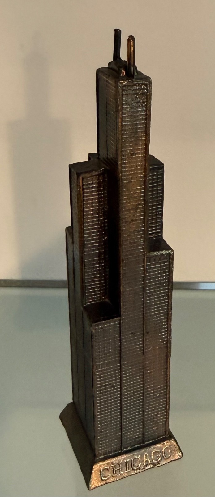 Chicago Sears Tower Miniature Metal Replica Souvenir Building