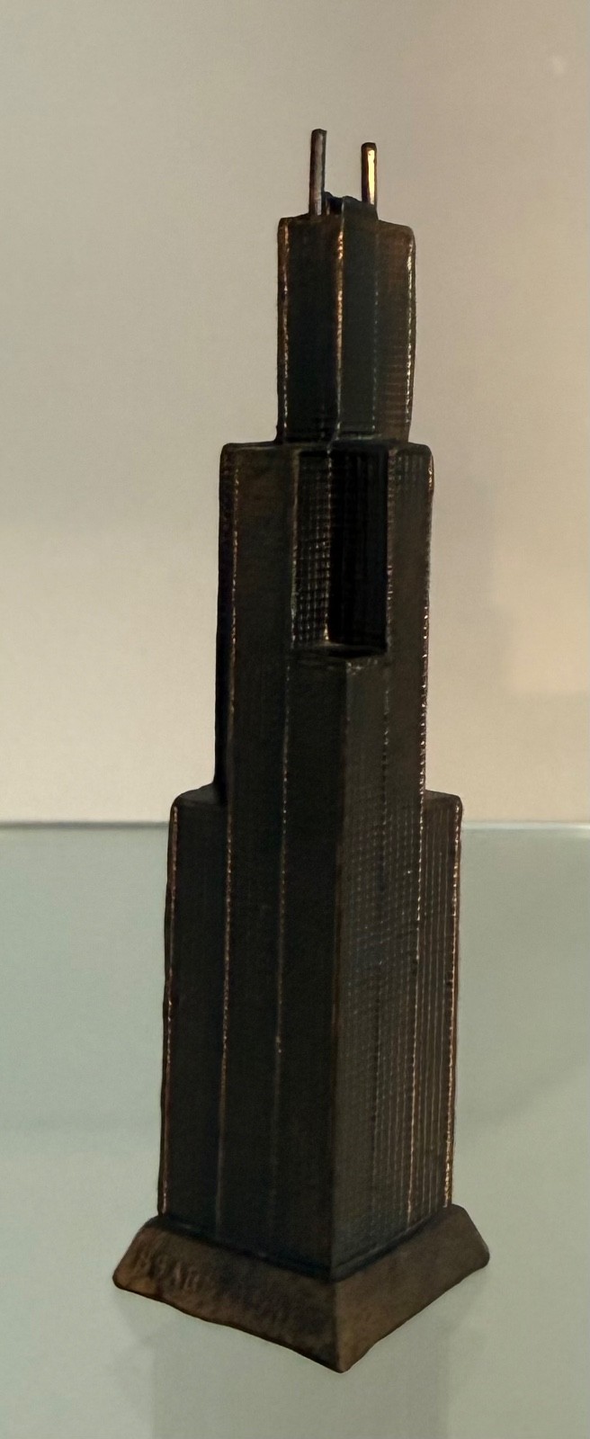 Chicago Sears Tower Miniature Metal Replica Souvenir Building