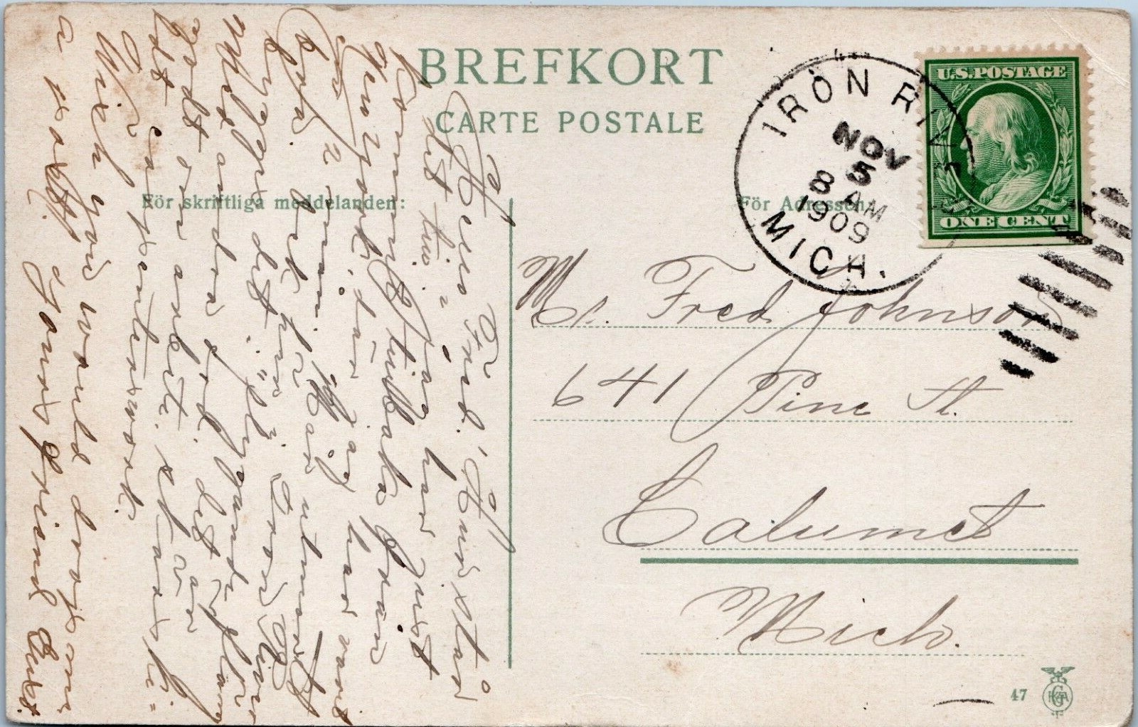 1909 Parti Fran Slottsparken med museet Malmo Sweden Post Card Brefkort