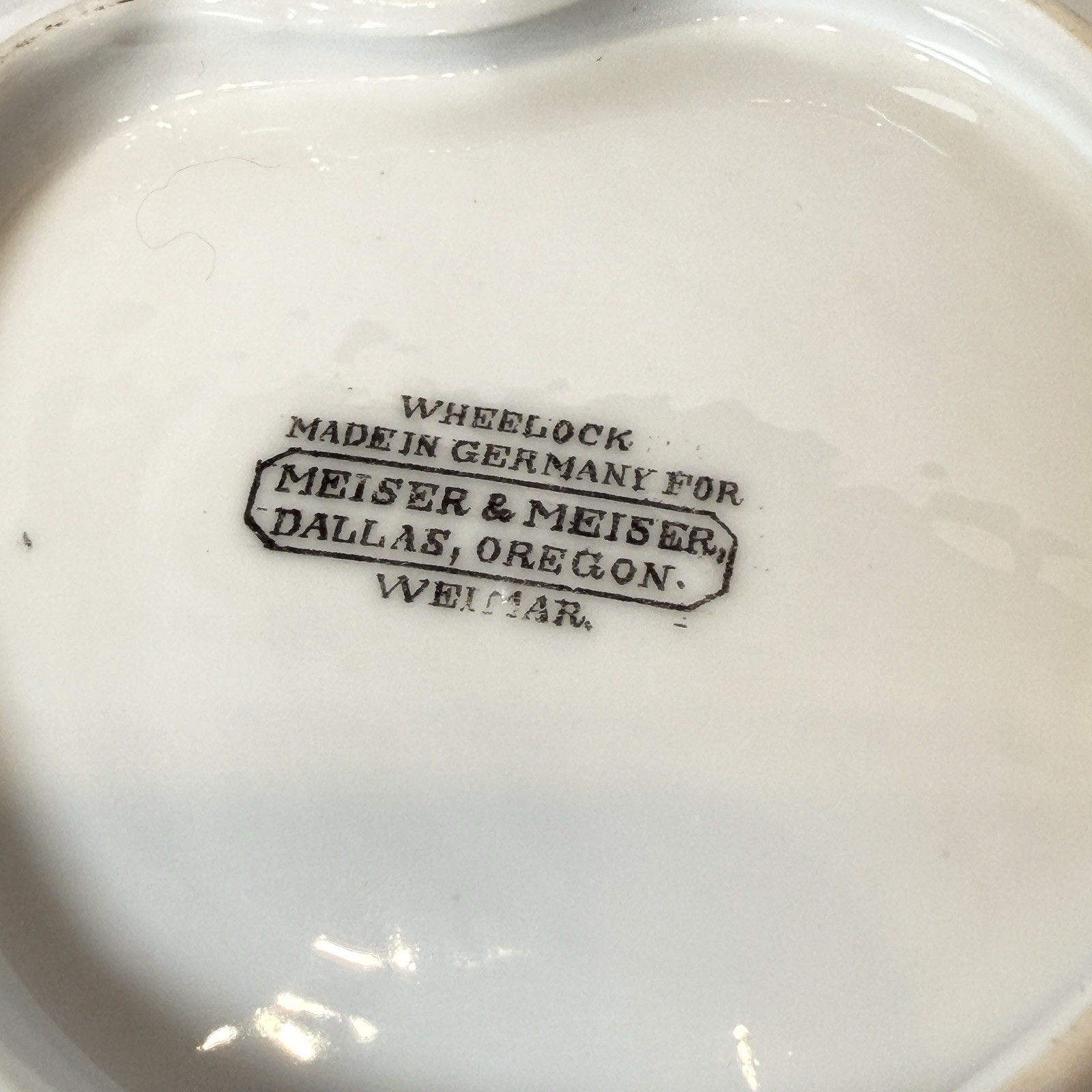 HIGH OREGON ORE Antique MOUNT JEFFERSON Souvenir PAINTED TRINKET DISH PLATE