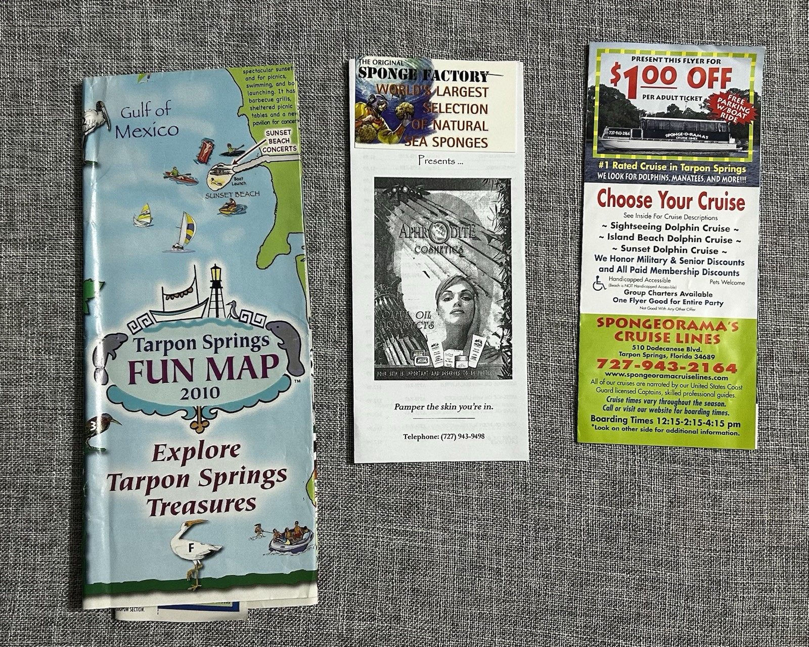 Vtg Florida Souvenir Guide Brochure Maps Orlando St Augustine Tarpon Springs Lot
