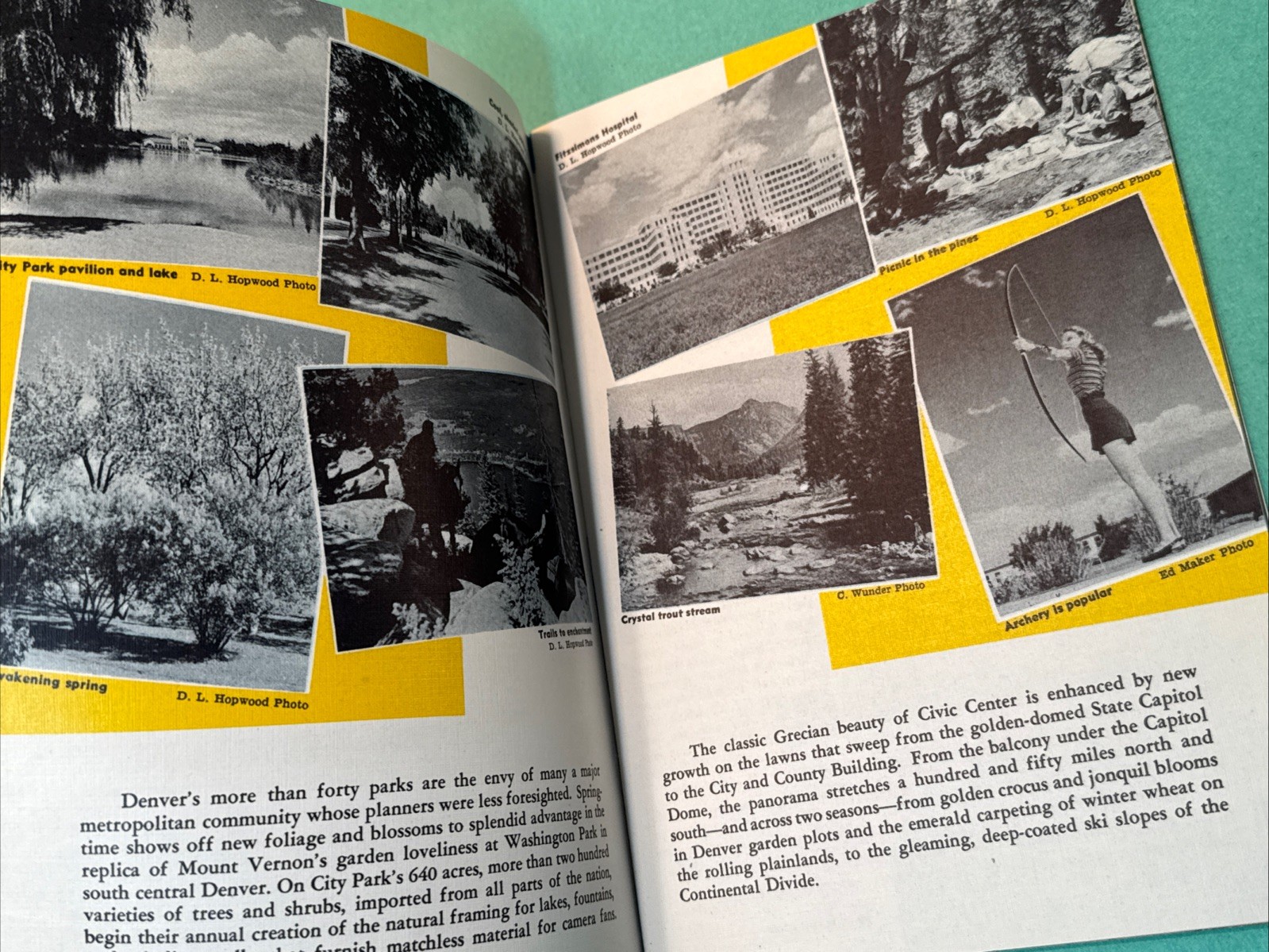 Denver 2 brochures incl Harold Wolfinbarger Pictorial Map 1950’s vintage
