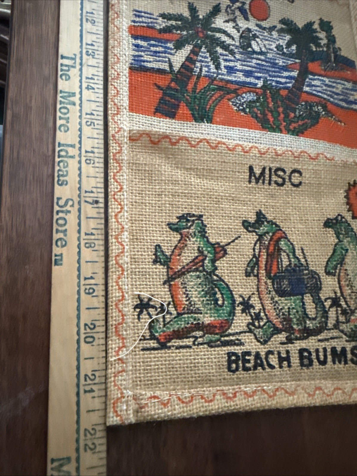 Vintage Florida Bills Letter Misc Wall Holder Beach Bums 60s Kitsch Gift Prop