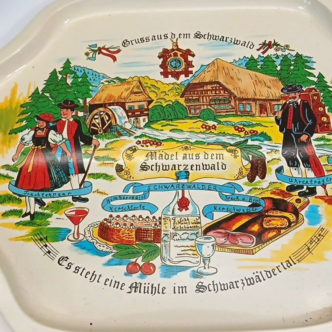 German Souvenir Tray “Gruss aus dem Schwarzwald” Made in Germany