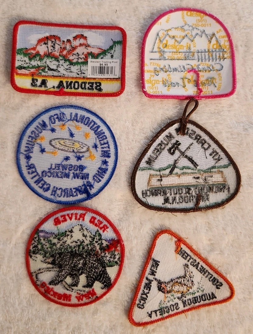 LOT – 6 Embroidered Souvenir Patches Travel/Tourist Sites New Mexico NM USA