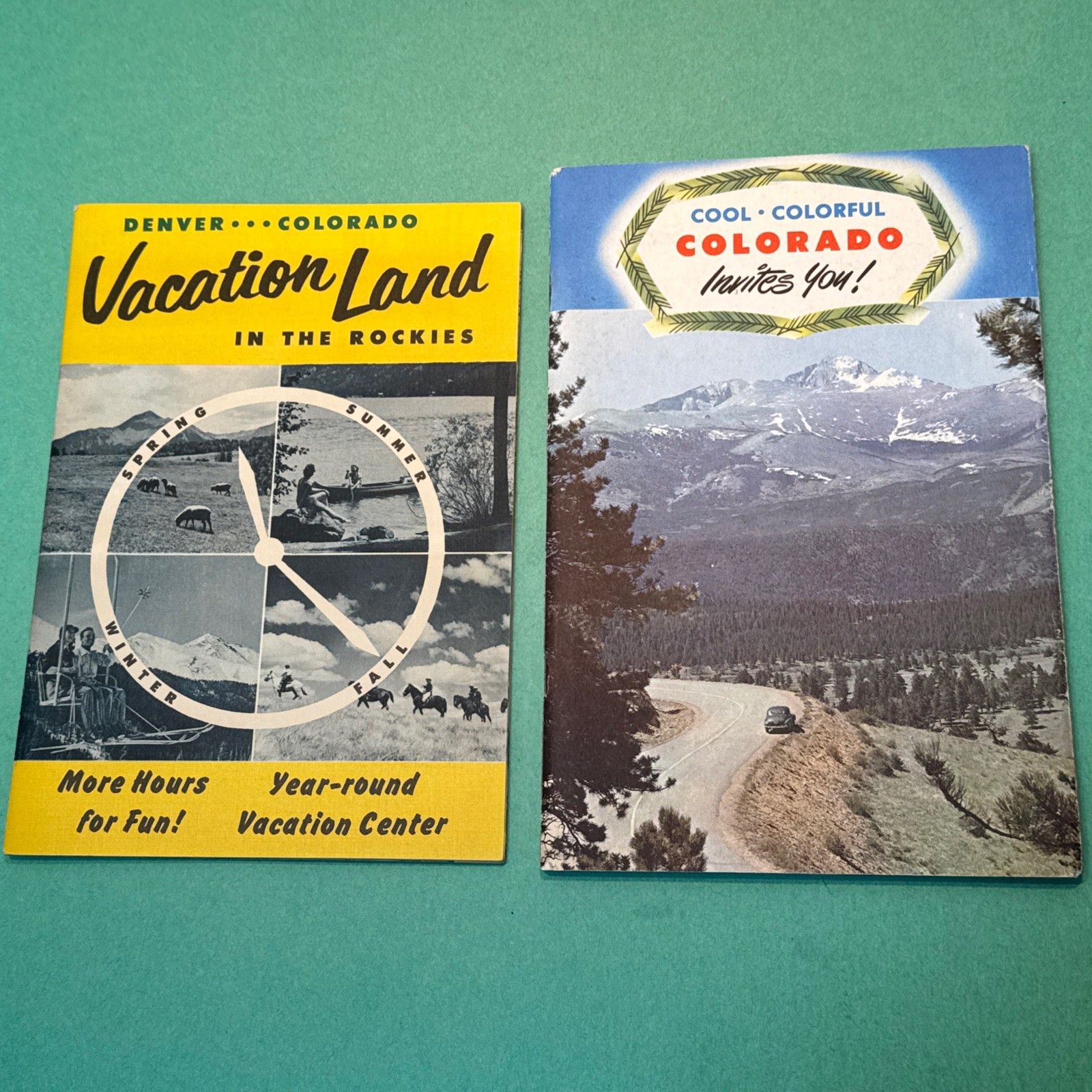 Denver 2 brochures incl Harold Wolfinbarger Pictorial Map 1950’s vintage