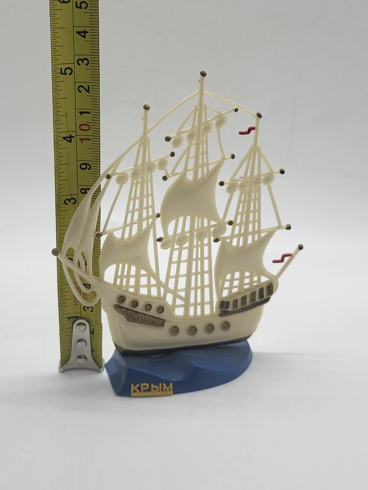 Vintage tabletop souvenir sailboat from the USSR period, Ukraine