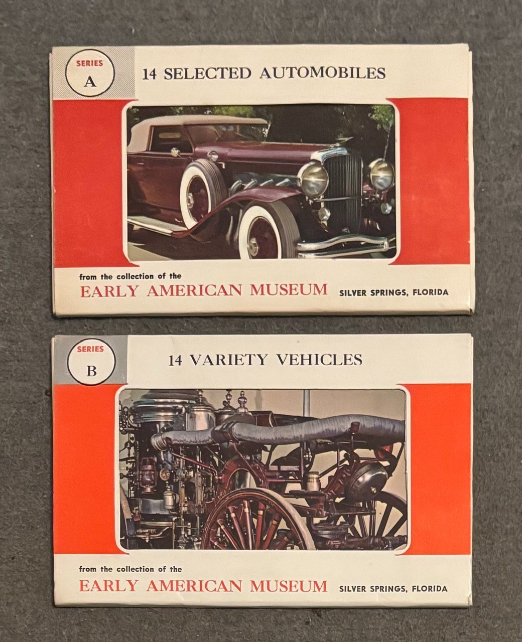 Vintage Silver Springs Florida Early American Museum Souvenir Postcard Packs (2)