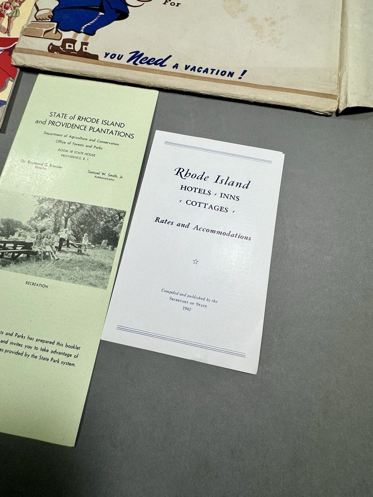 Vintage Rhode Island 1942 Travel Tourism Brochure Travel Pamphlet Booklets