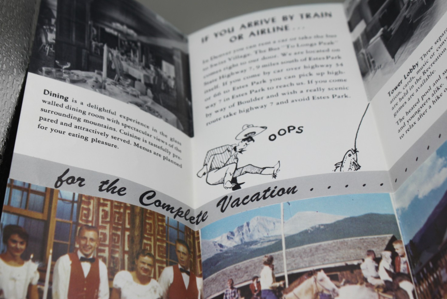 Estes Park Swiss Village Colorado Travel Brochure Vintage