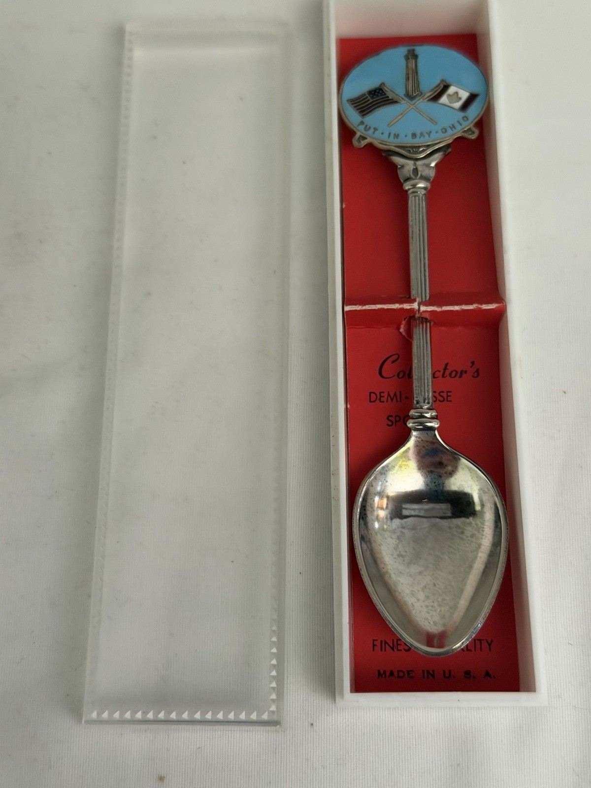 1995 Perrys Monument Flag Raising + Exhibit Souvenir Event Spoon Put In Bay Ohio
