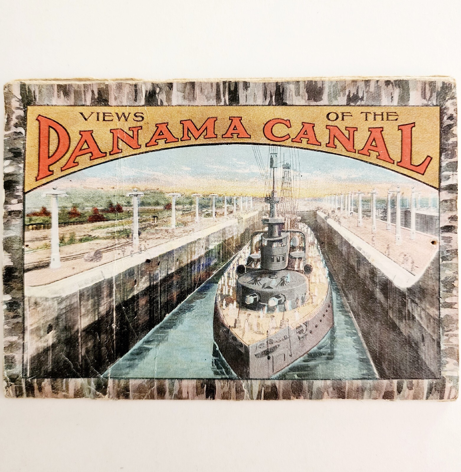 Panama Canal Views Souvenir Folio Lithograph 11 Prints Topographic PCBG5G