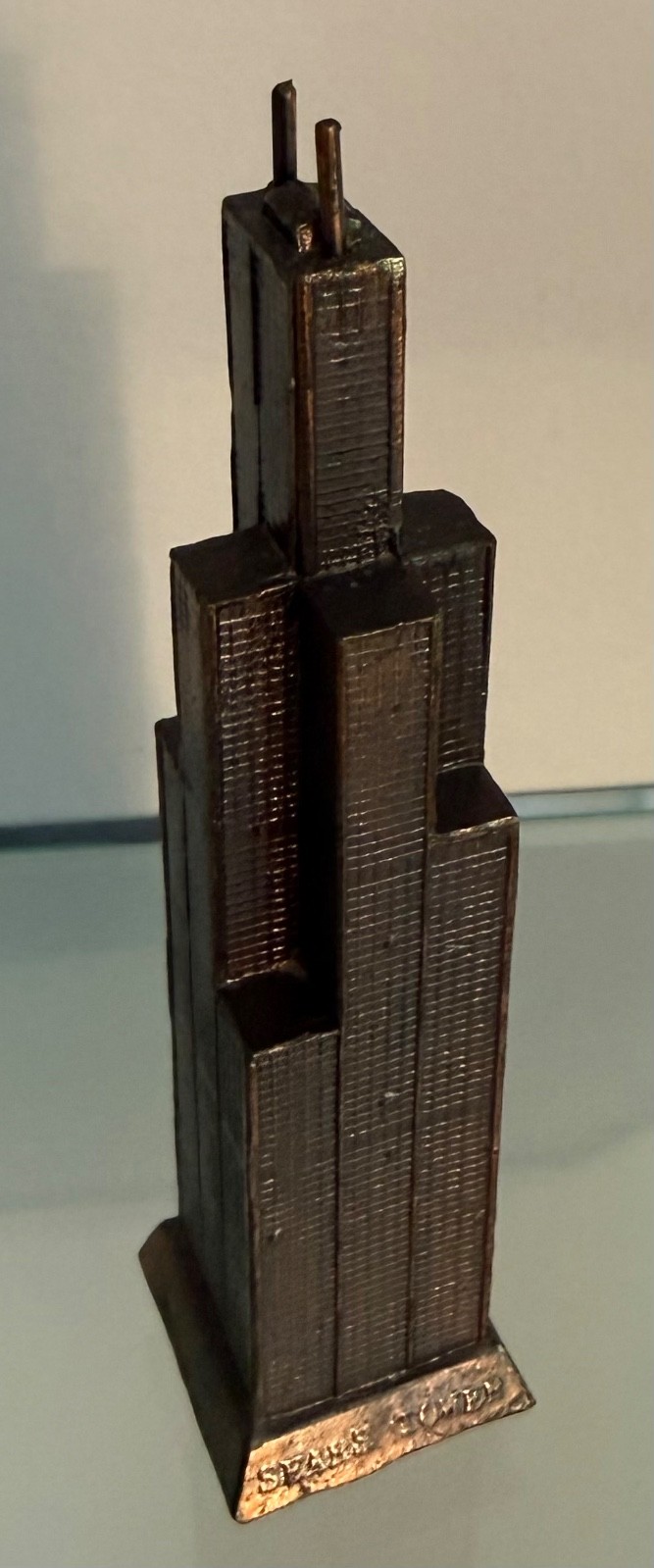 Chicago Sears Tower Miniature Metal Replica Souvenir Building