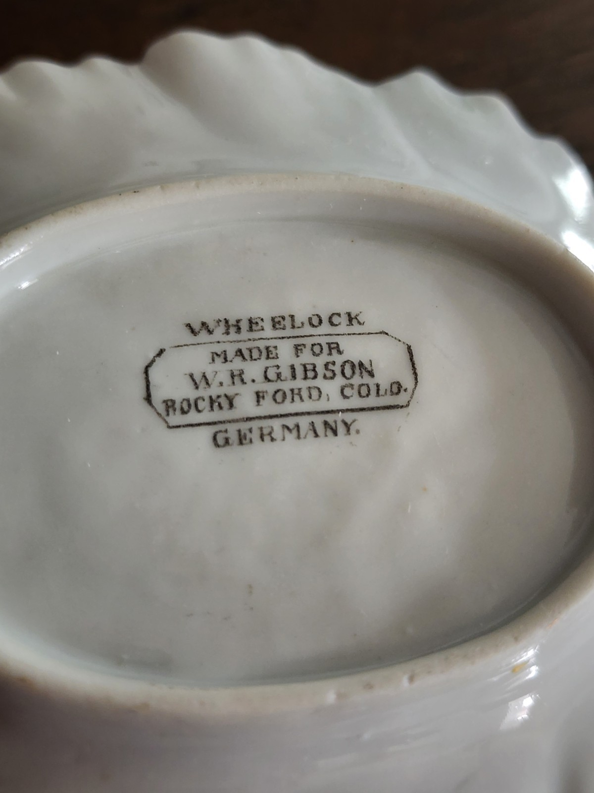 Antique Porcelain Trinket Dish Souvenir – Melon Pile Rocky Ford, COLORADO