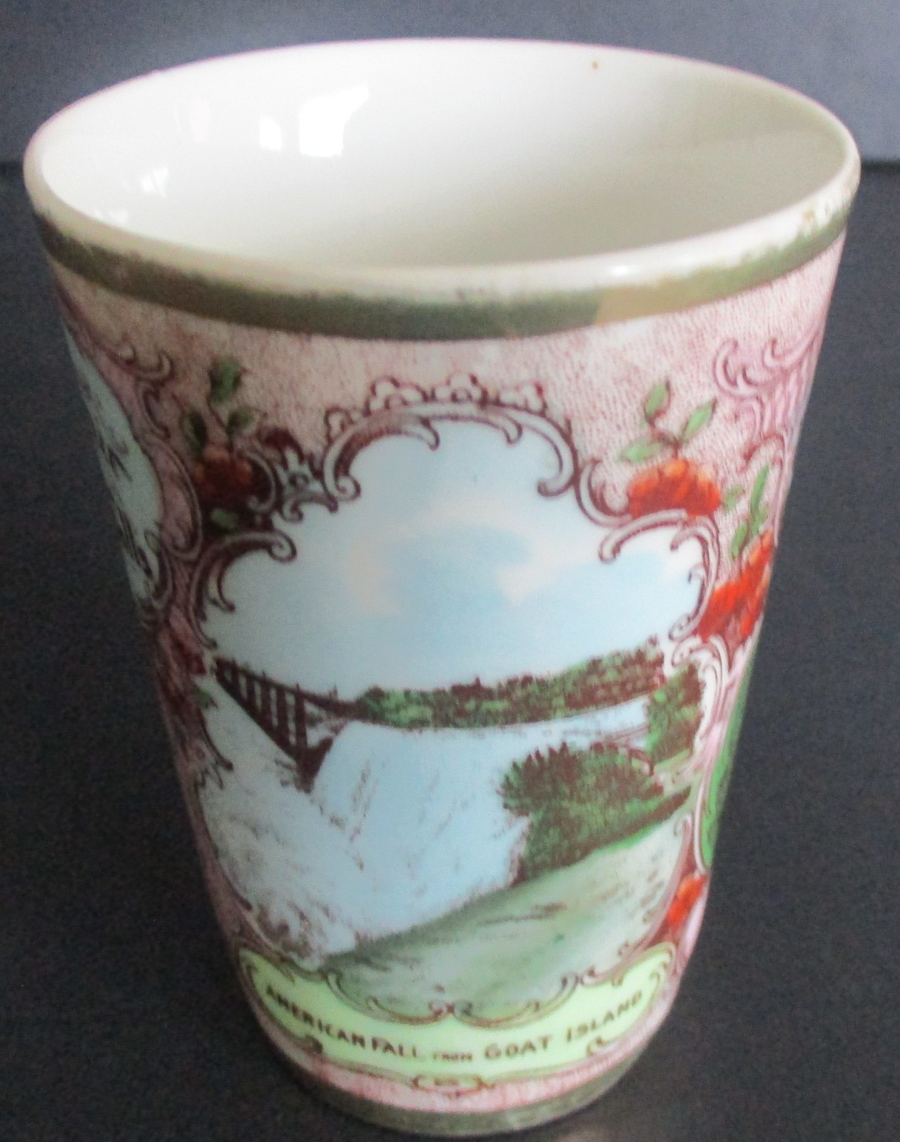 Early 20th Century Souvenir Multi Three Scene Tumbler Niagara Falls New York