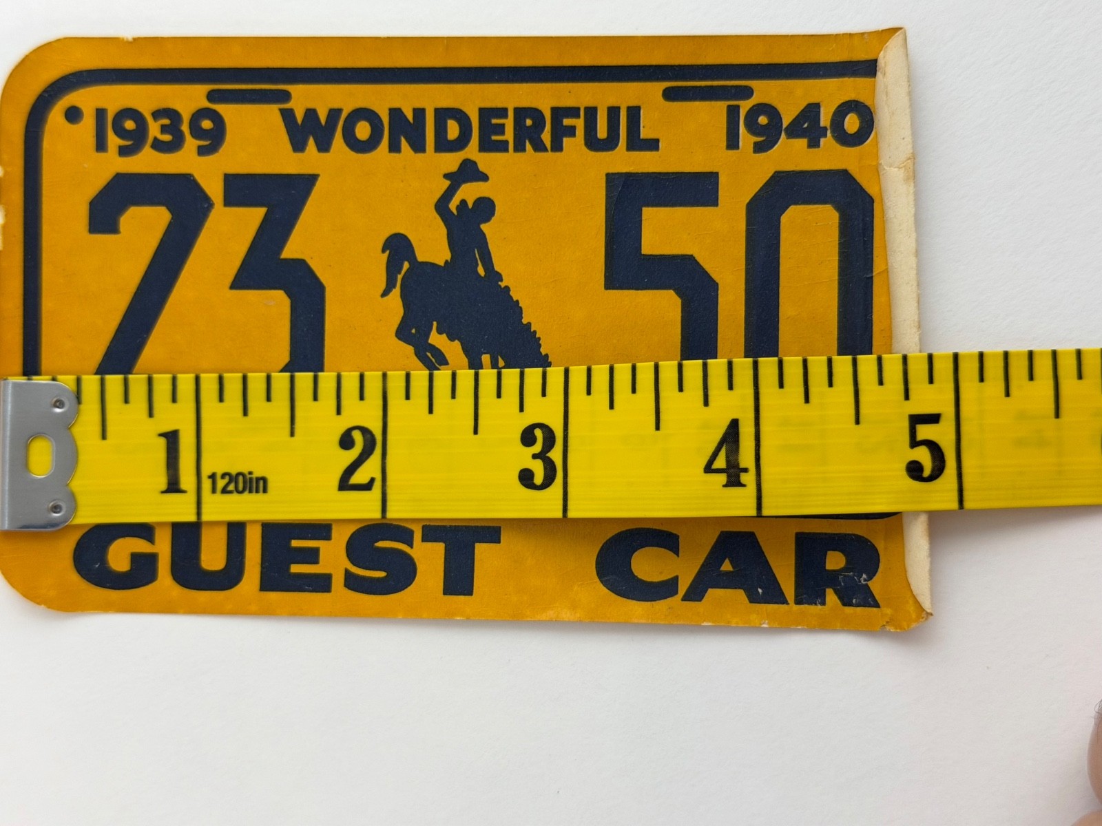 1940 Wyoming Guest Car Window Sticker – 50th Anniversary Statehood Yellowstone