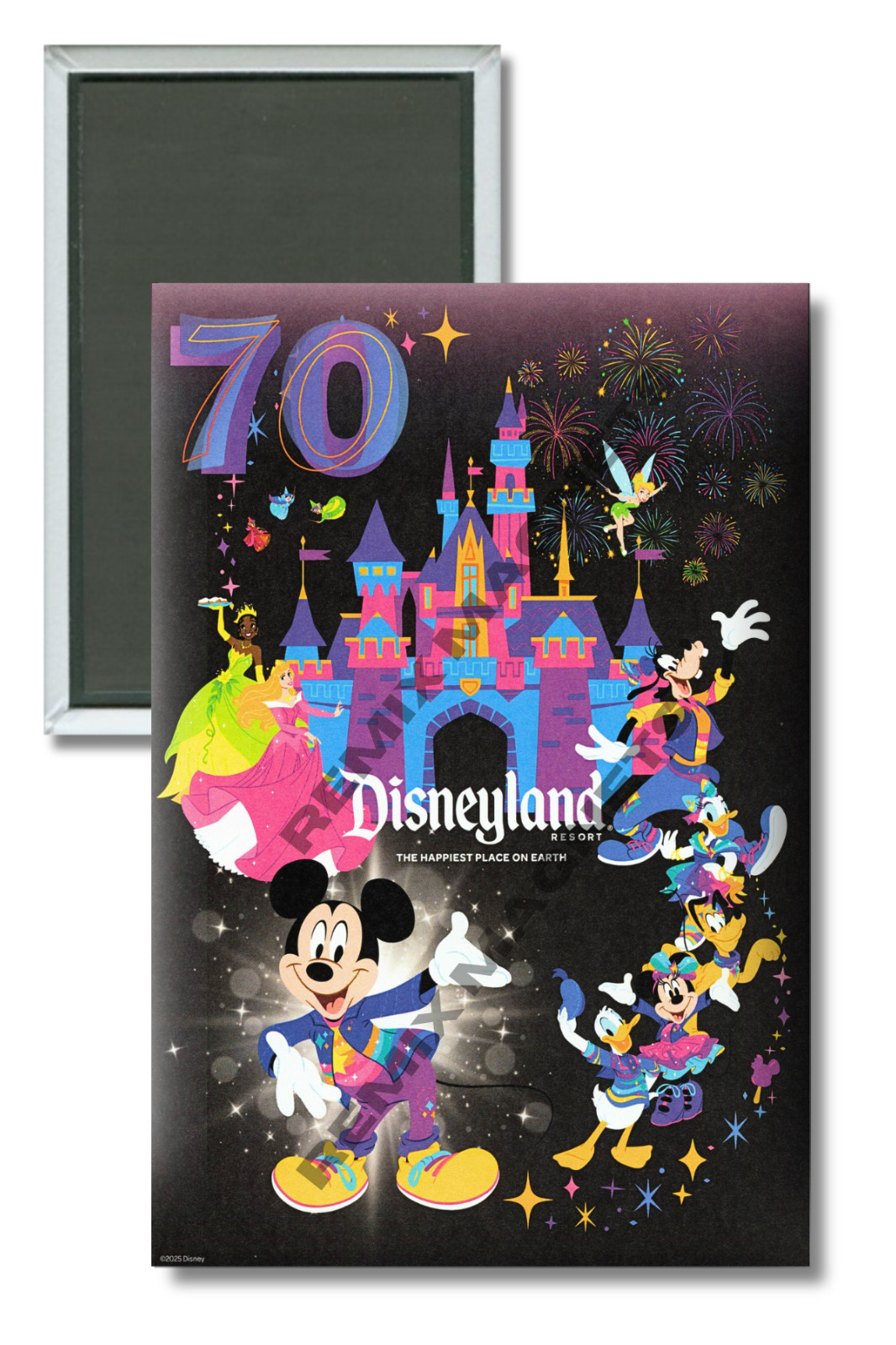 2025 Disneyland 70th Anniversary Castle Mickey 2″ x 3″ Refrigerator Magnet