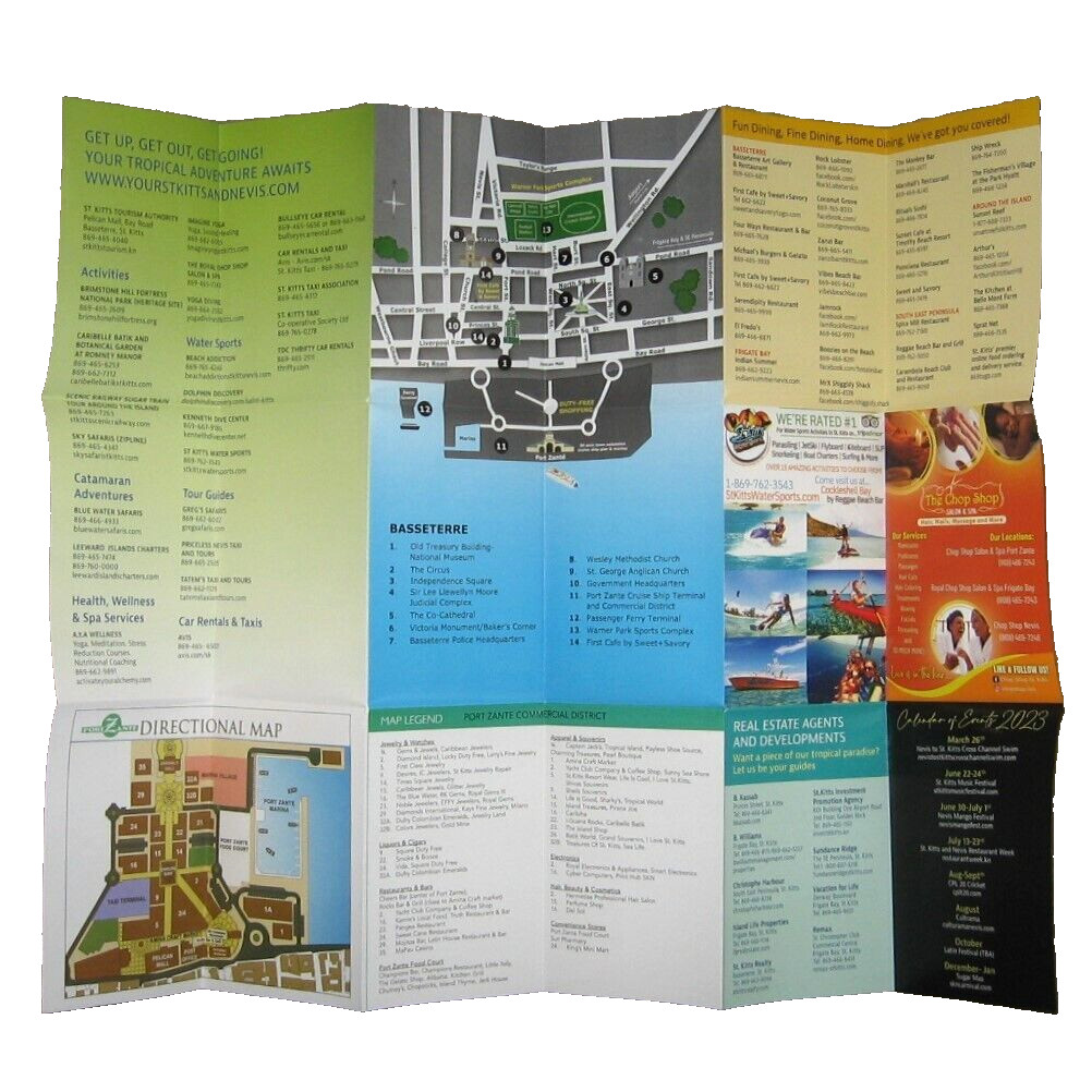 St Kitts and Nevis Destination Map Basseterre City Map Hamilton Birthplace New