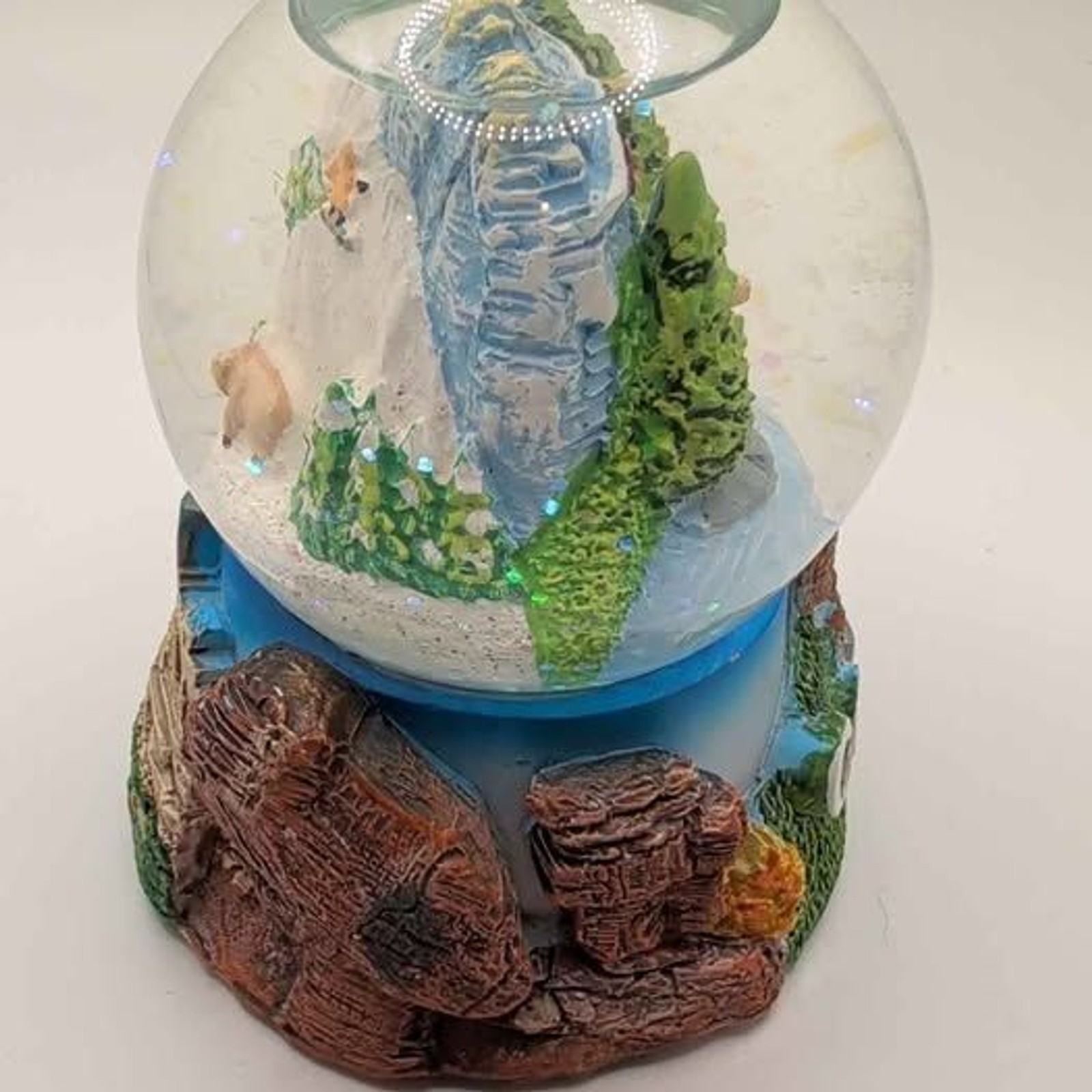 Vintage Colorado Souvenir Snow Globe with Deer and Mountain Scene