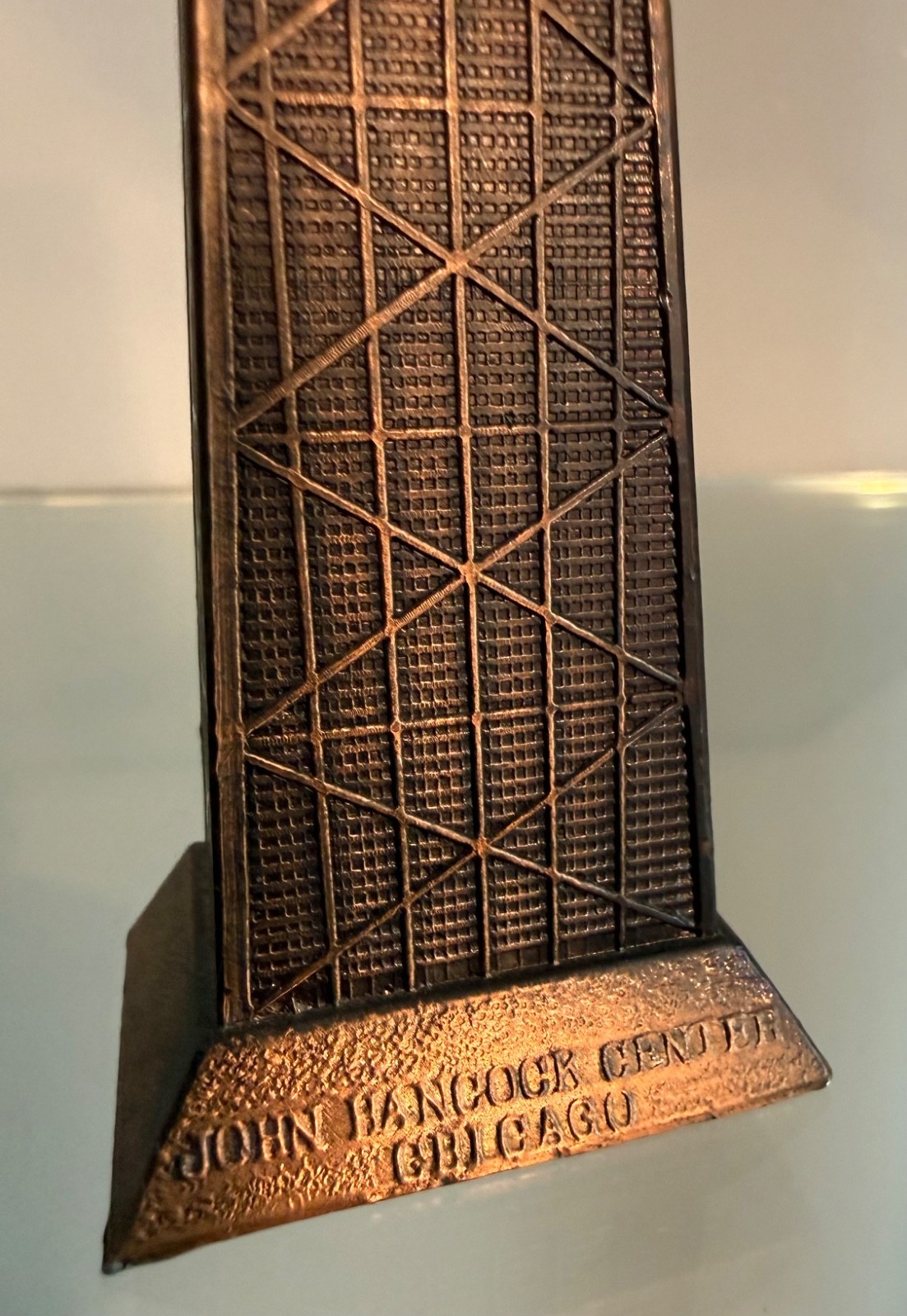 Vintage Chicago John Hancock Center Miniature Metal Replica Souvenir Building