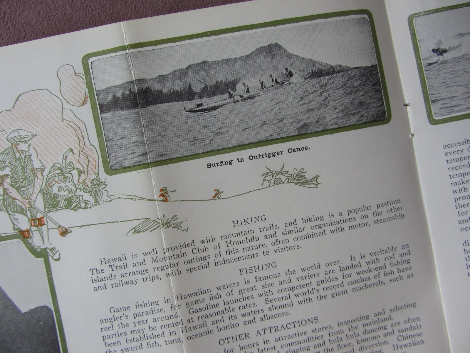 Vtg 1928 Hawaii Travel Guide Booklet Year Round Playground Photos Map Art