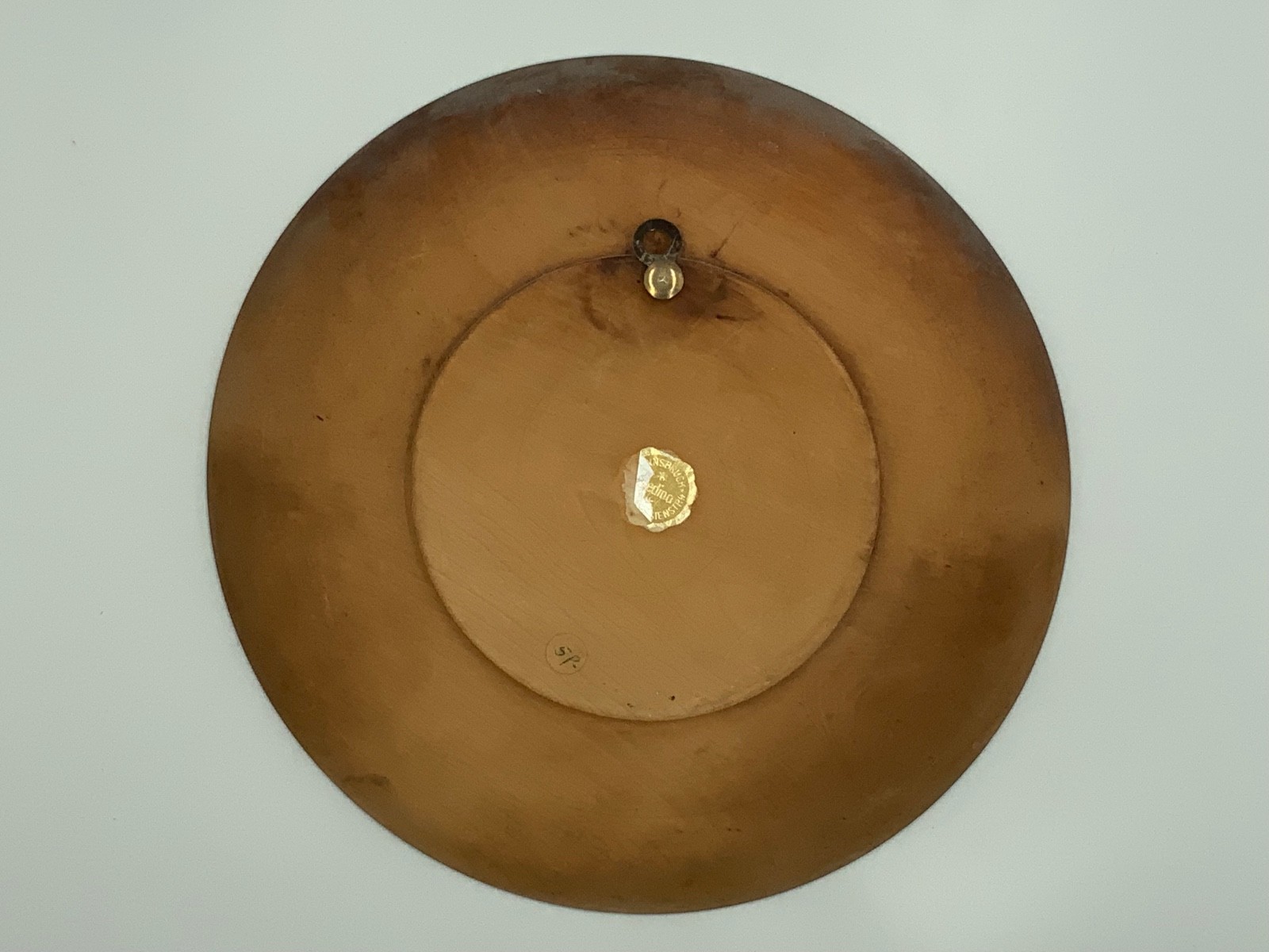Vintage Hand Painted TIROL Wooden AUSTRIAN Plate 1950’s 8.5” diameter