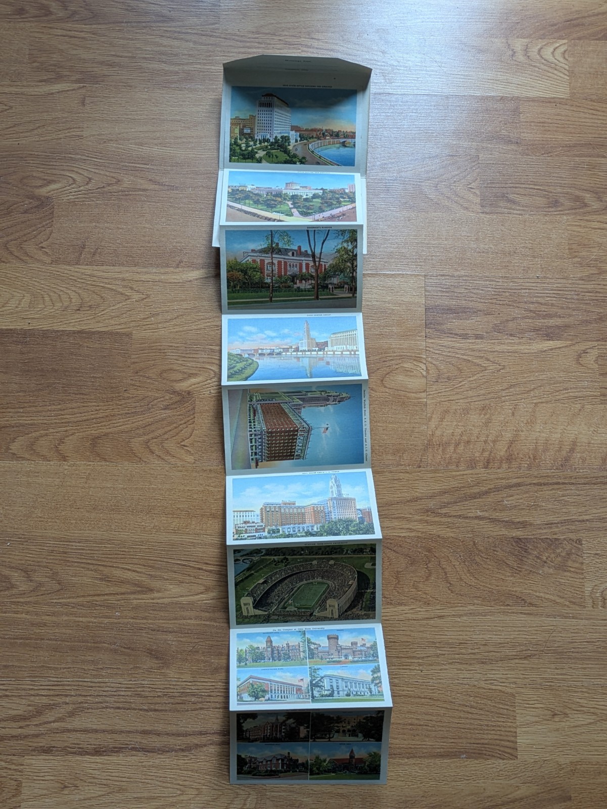 Vintage – 1938 Columbus Ohio Souvenir Postcard Photo Folder