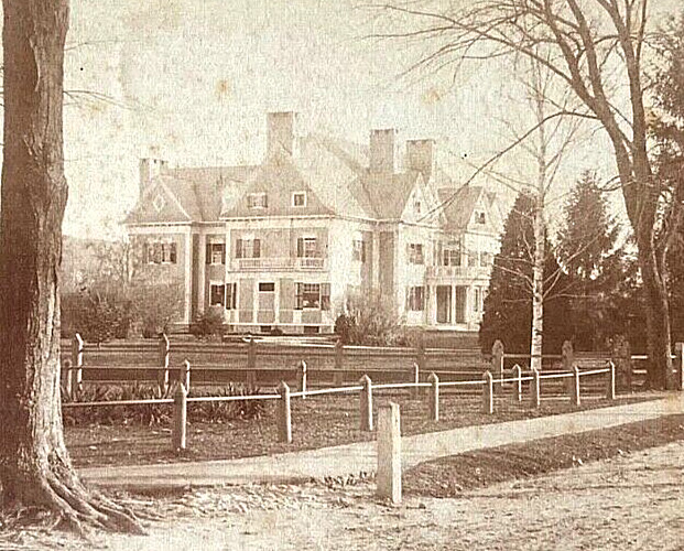 JOHN HOWARD WHITTEMOORE RESIDENCE CHURCH ST. NAUGATUCK CT. BOUDOIR PHOTO c1892