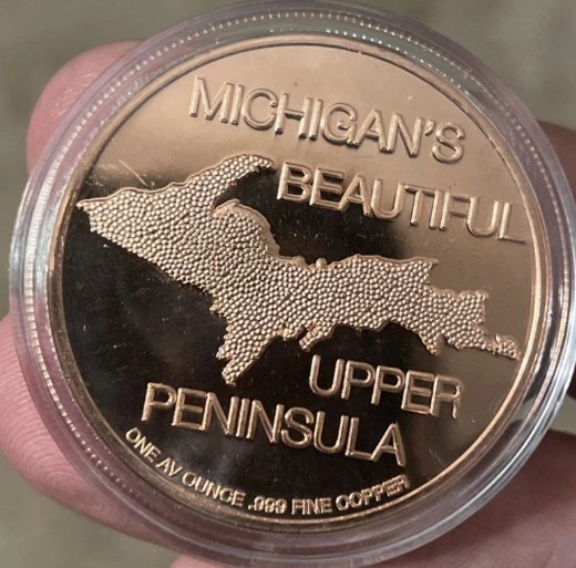 1.5″ YOOPER EDMUND FITZGERALD Medallion -1 Ounce of PURE copper with case