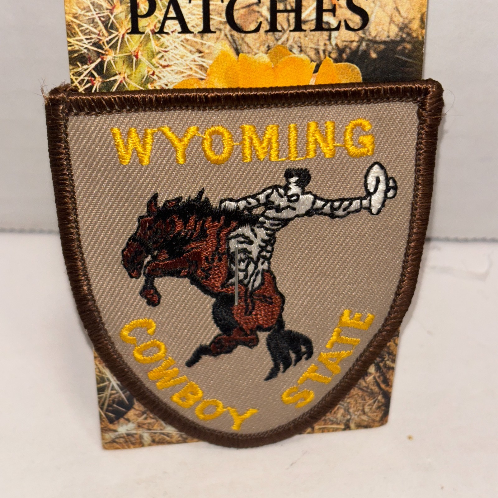Wyoming Cowboy State Souvenir Patch, 3″ x 2.5″
