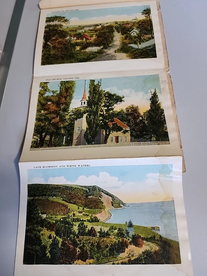 Vintage 1920s Canada Souvenir Foldout Nova Scotia 18 Pictures
