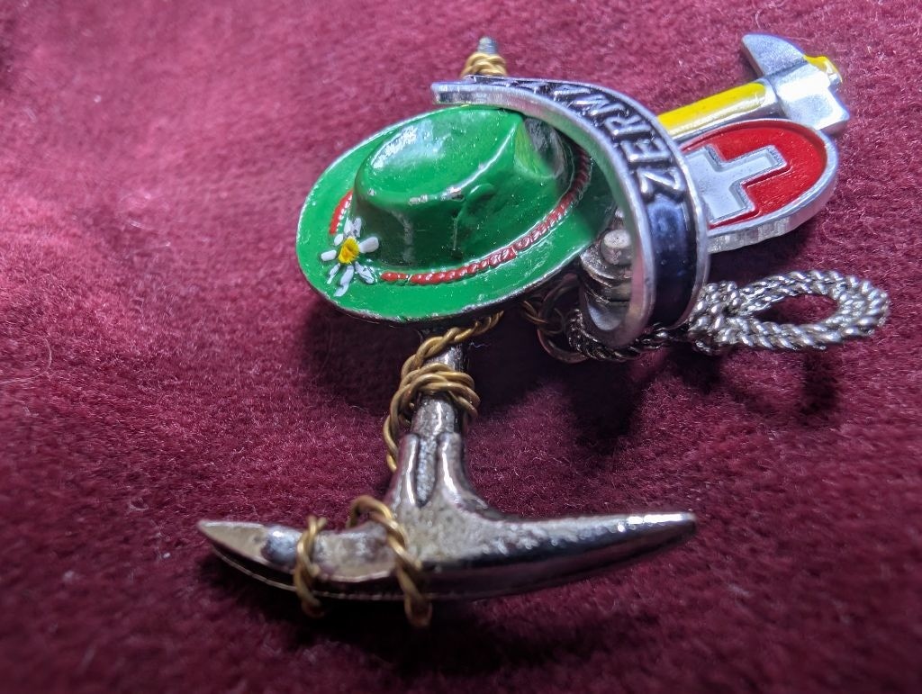 Women’s Unbranded Brooch One Size Silver Green Zermatt Souvenir