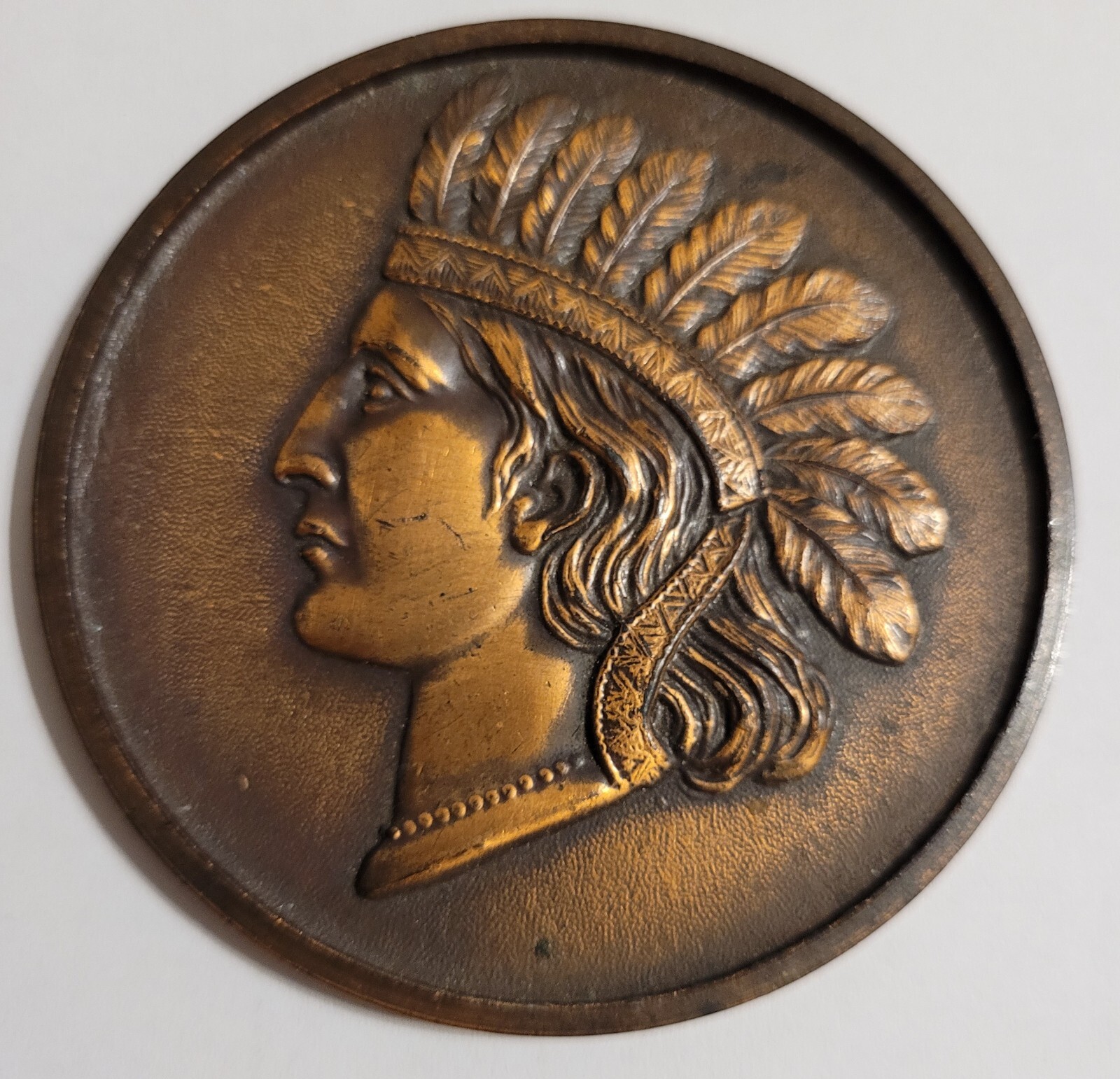 Vintage Souvenir Indian Head Penny Of Niagara Falls – 3″ Diameter