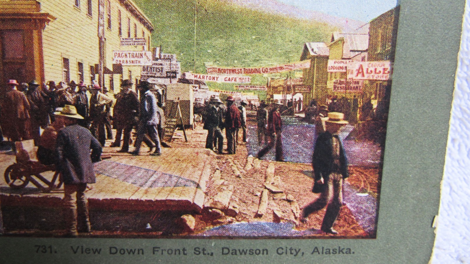 2 Real Photo Photograph & Lithograph Chilkoot & Dawson Alaska Stereoview Cards