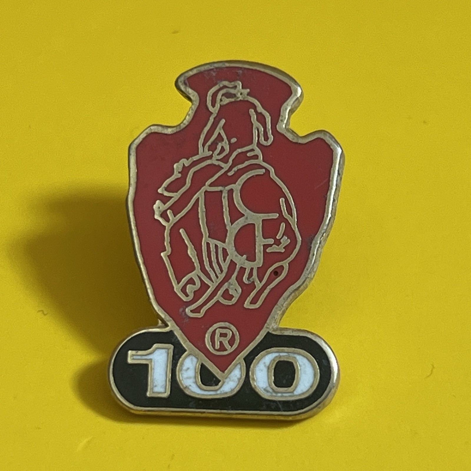 Vintage Wyoming Centennial Lapel Pin 100 Years Bucking Bronco Pinnacle Designs