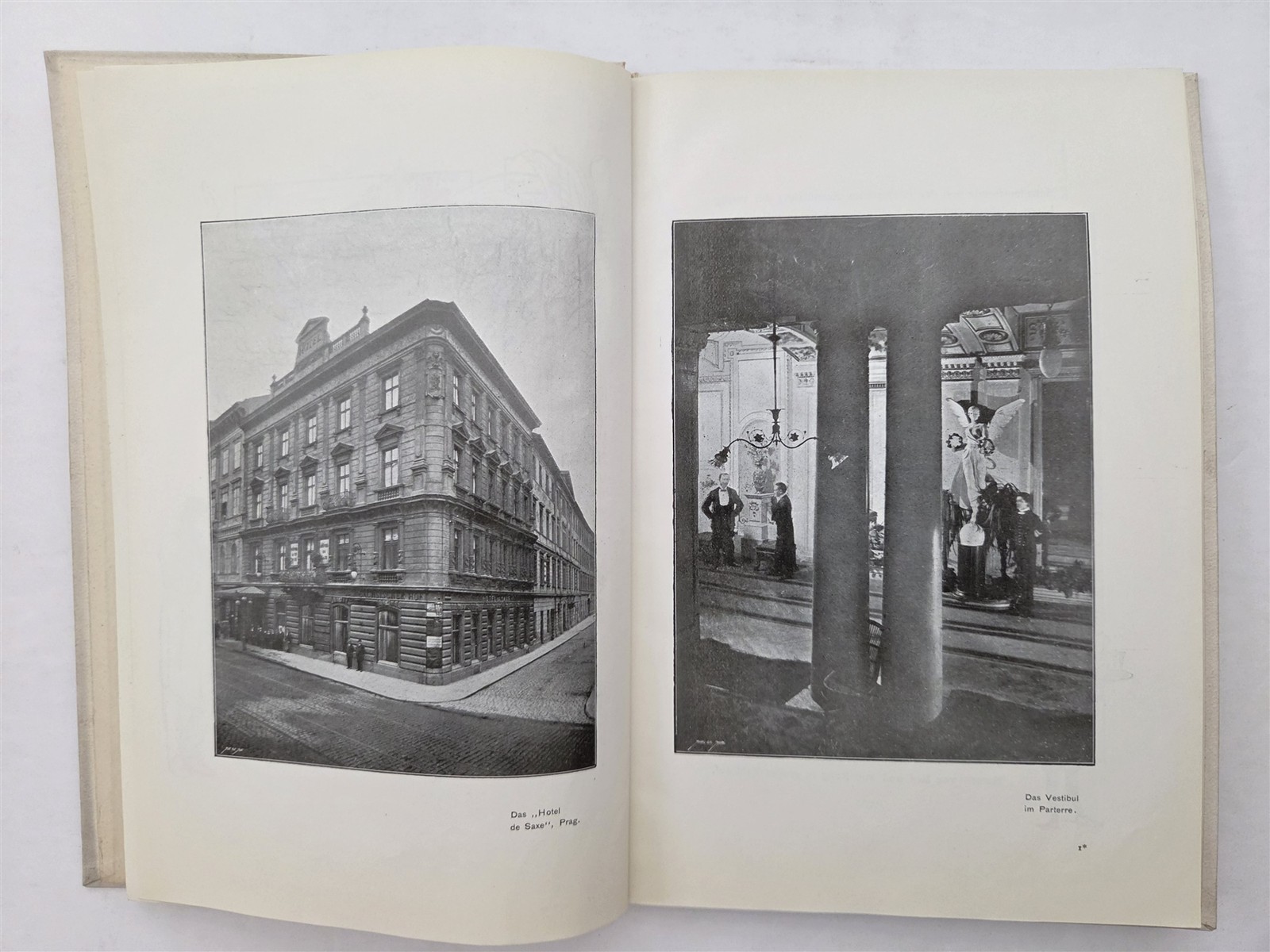 1900s antique HOTEL DE SAXE prag prague luxury hotel SOUVENIR BOOK business ads
