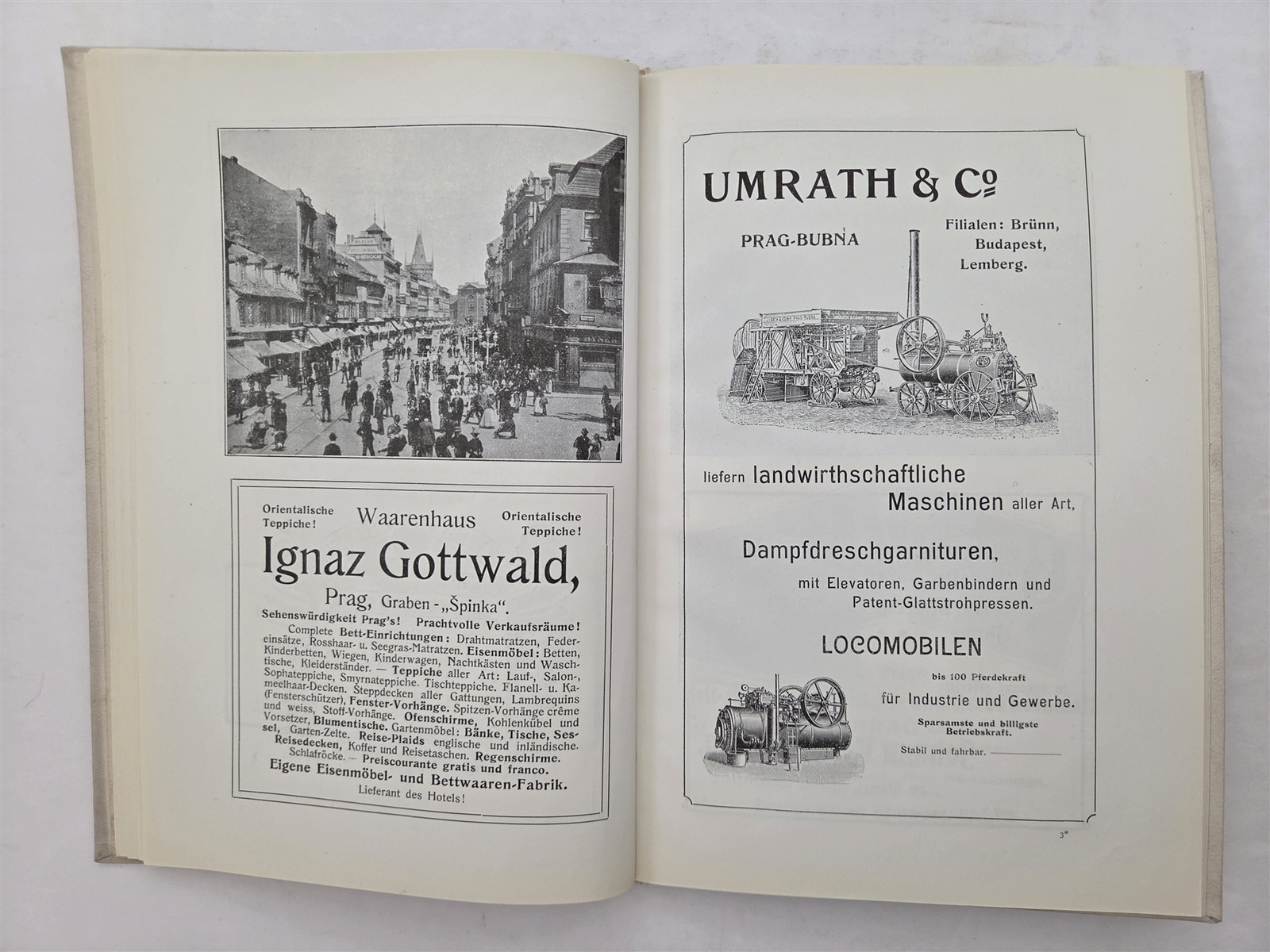 1900s antique HOTEL DE SAXE prag prague luxury hotel SOUVENIR BOOK business ads