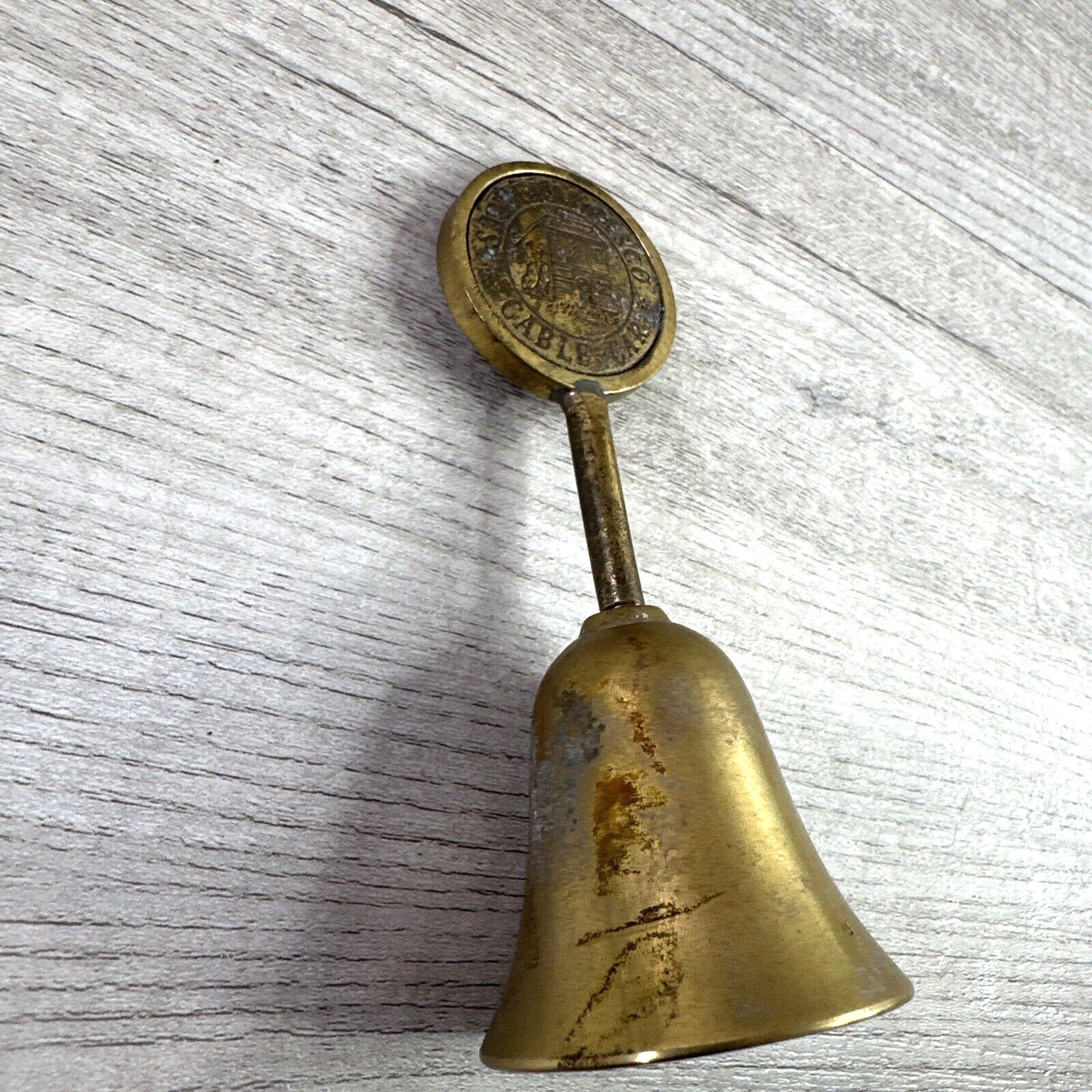 Unbranded San Fransisco Cable Car Souvenir Brass Bell Collectible 4″