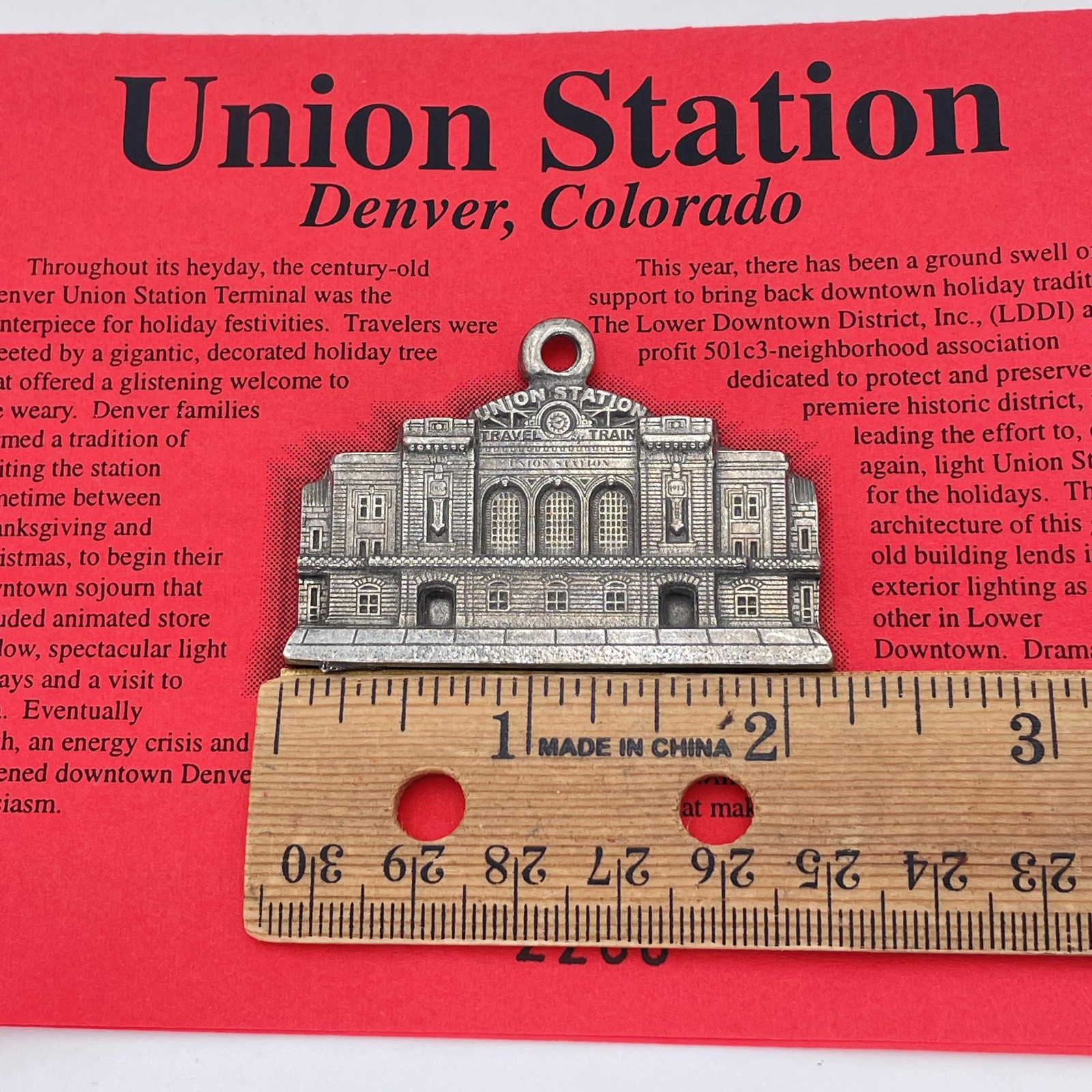 Aitkens Pewter Union Station Denver Colorado Christmas Ornament Limited 2266