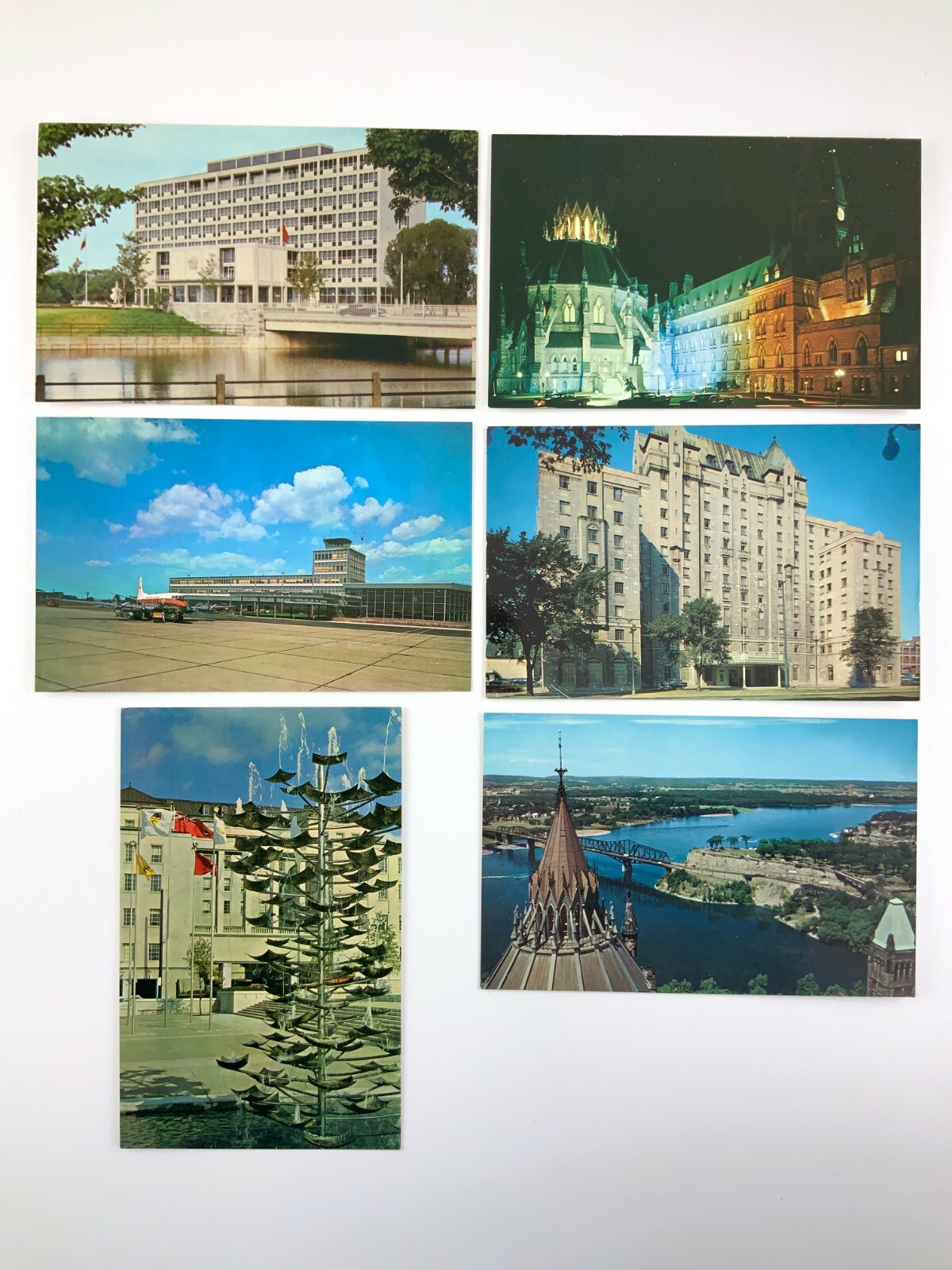 Ottawa Ontario Capital Lot Of 6 Souvenir Printed Lithograph Post Cards 709C