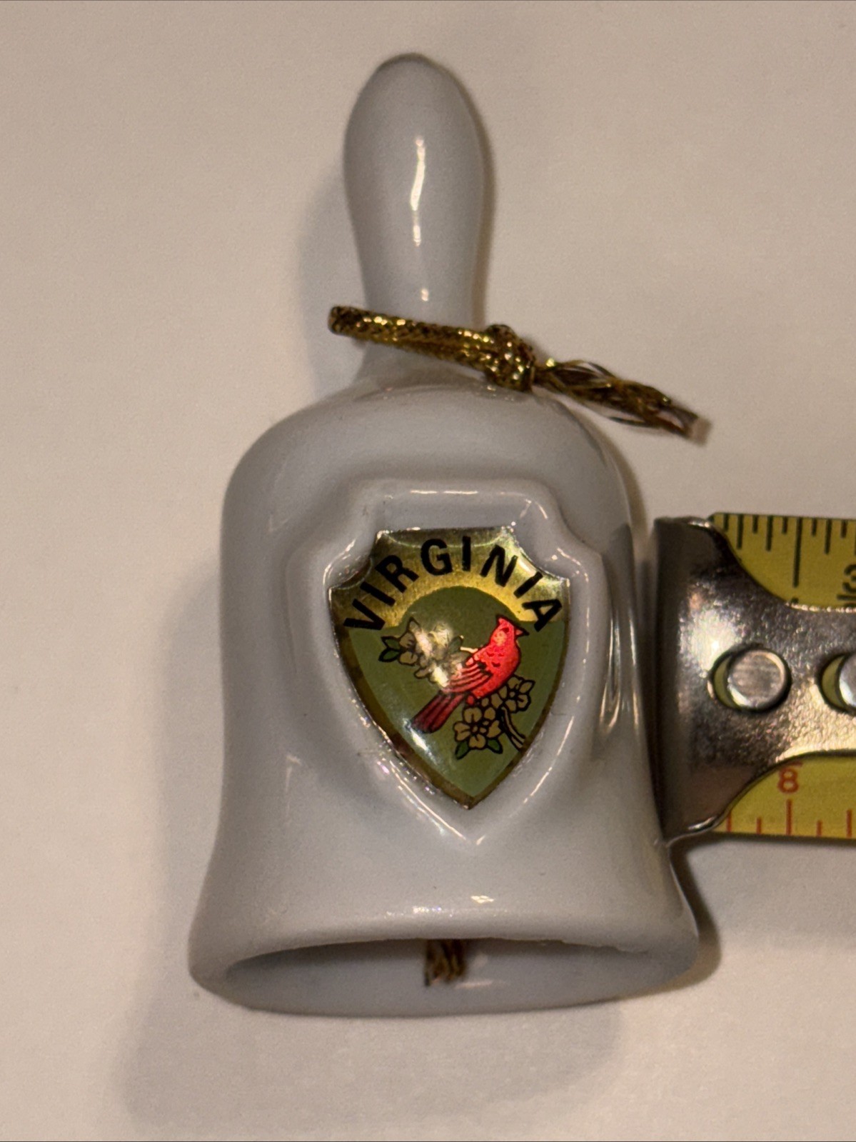 Lipco United States Porcelain Souvenir Mini Bell-Virginia PREOWNED