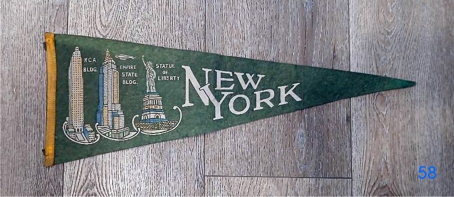 New York – Vintage Felt Pennant – 1940’s-50’s